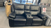 NEW - OXFORD 2 SEATER ELECTRIC RECLINING SOFA IN BLACK