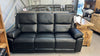 NEW - OXFORD 3 SEATER ELECTRIC RECLINING SOFA IN BLACK