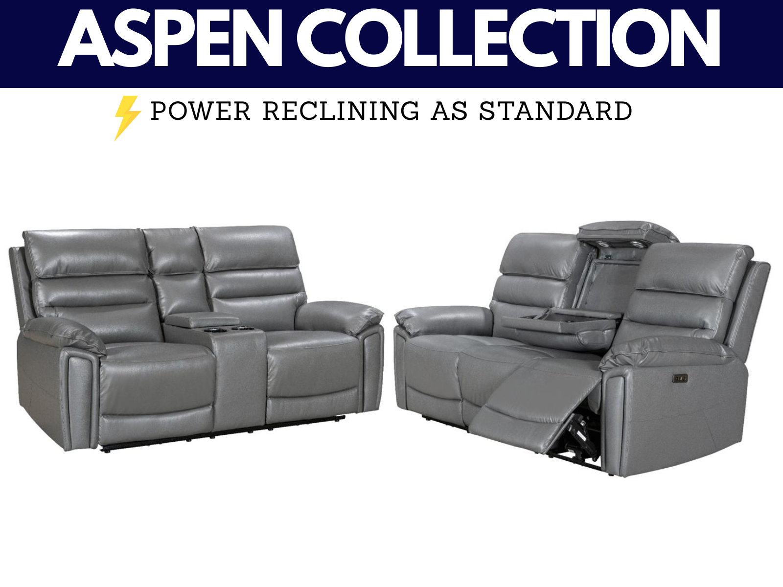 Aspen Power Reclining Collection - Sofa Easy