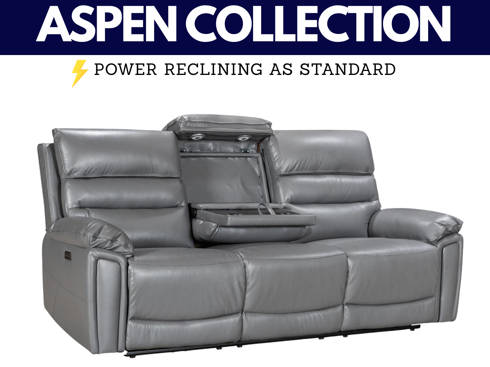 Aspen Power Reclining Collection - Sofa Easy