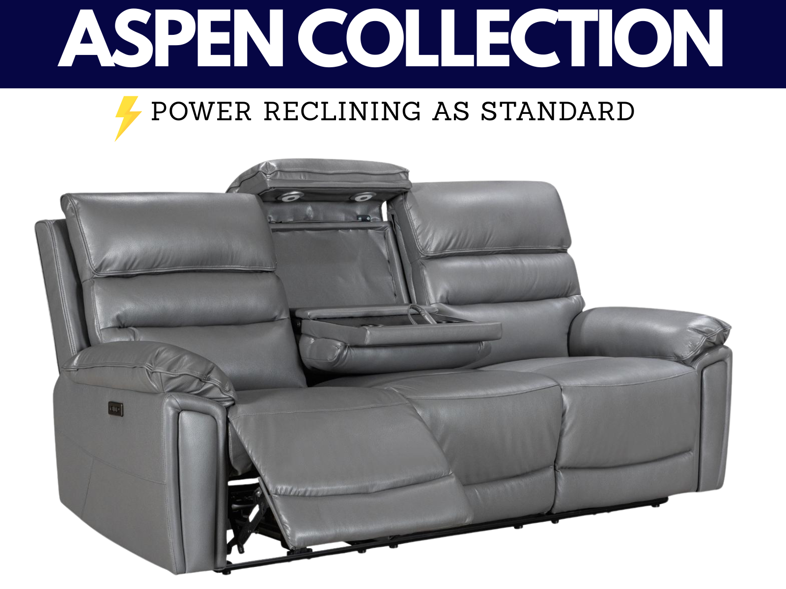 Aspen Power Reclining Collection - Sofa Easy