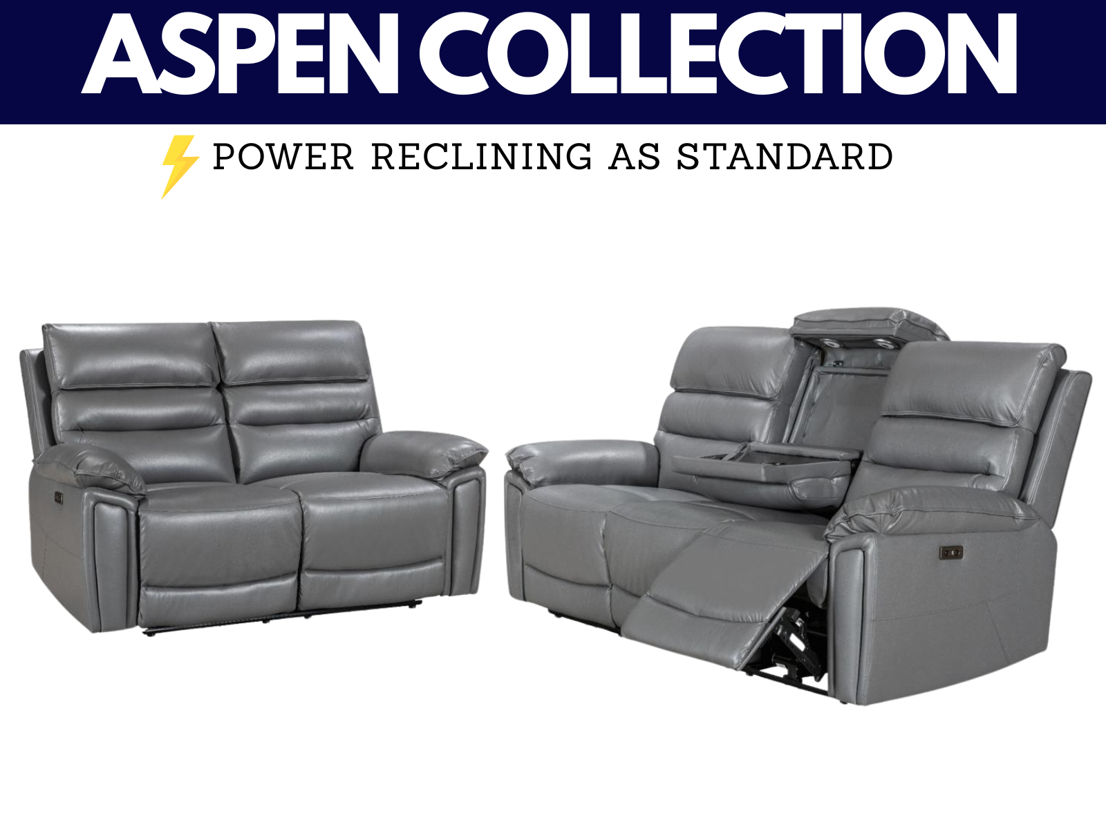 Aspen Power Reclining Collection - Sofa Easy