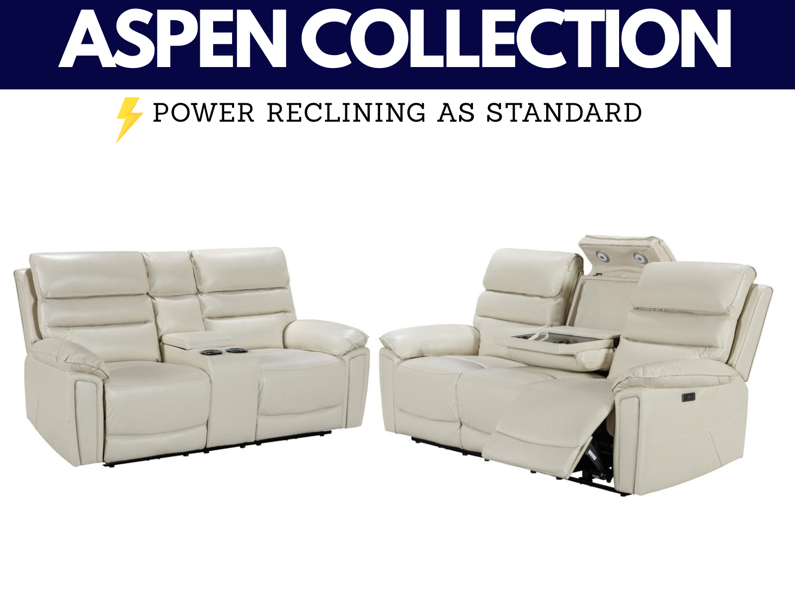 Aspen Power Reclining Collection - Sofa Easy