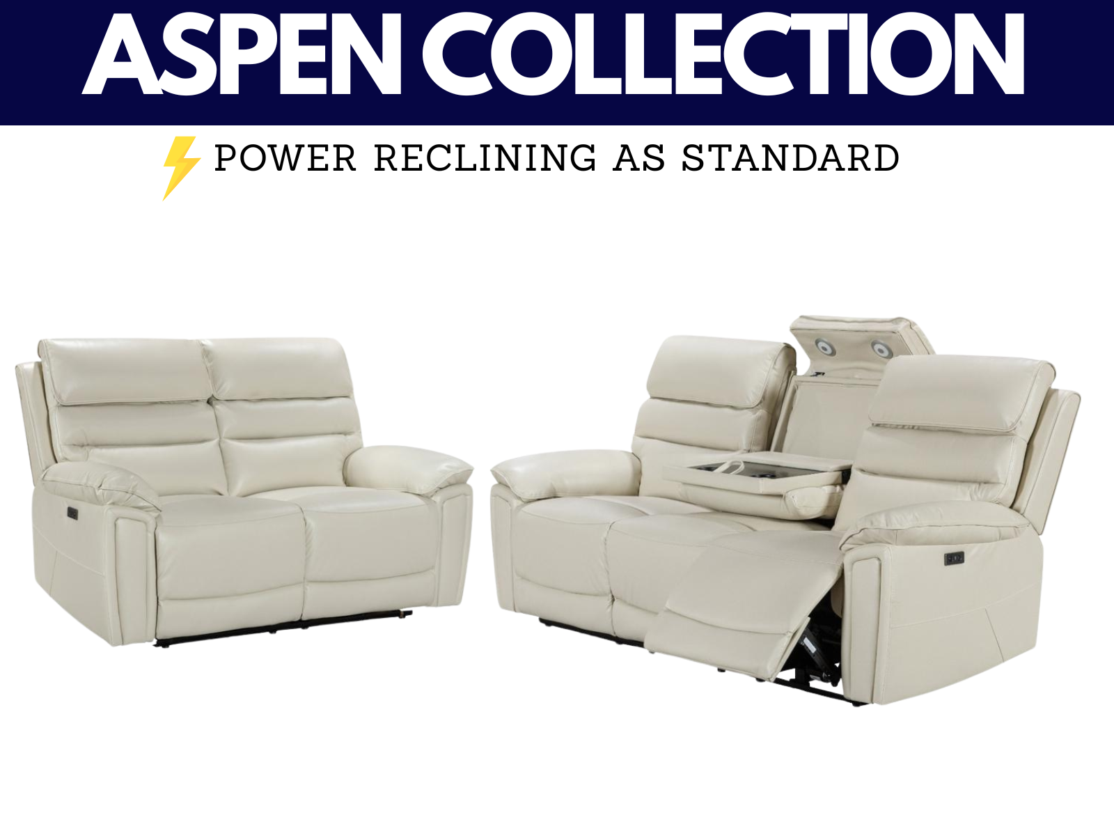 Aspen Power Reclining Collection - Sofa Easy