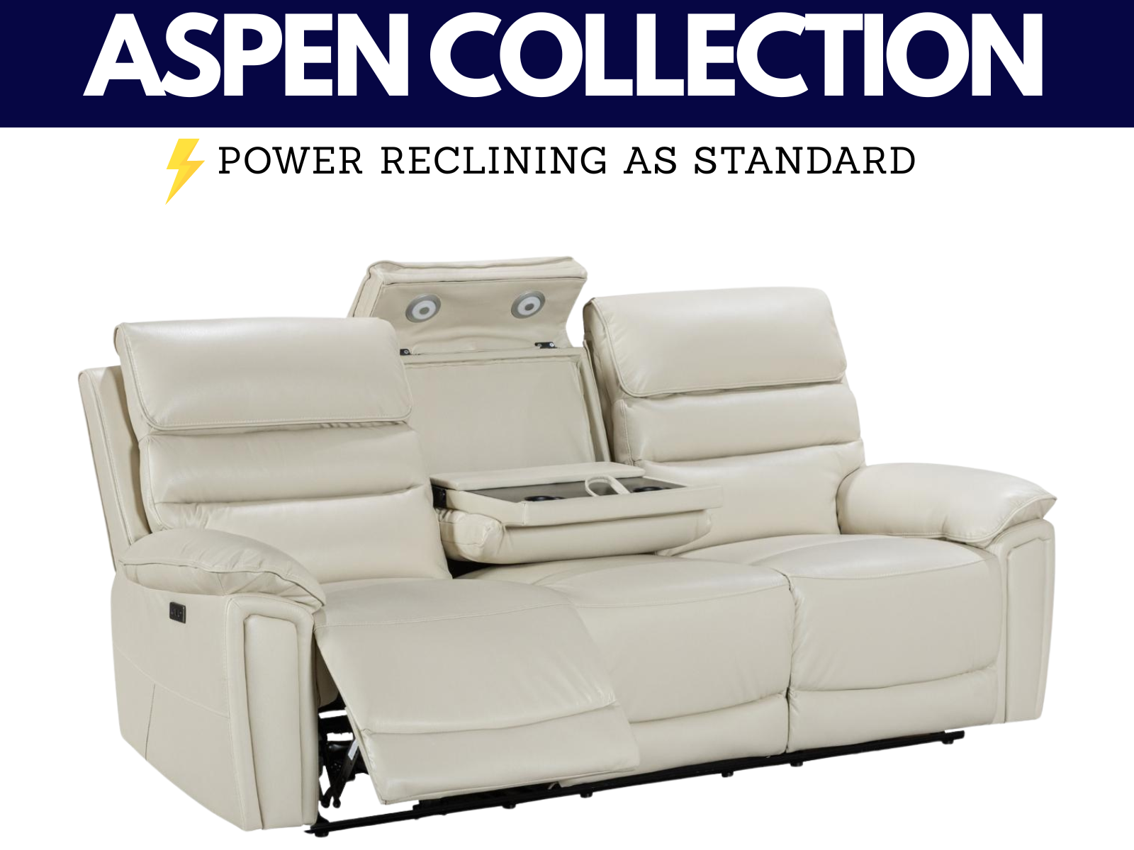 Aspen Power Reclining Collection - Sofa Easy