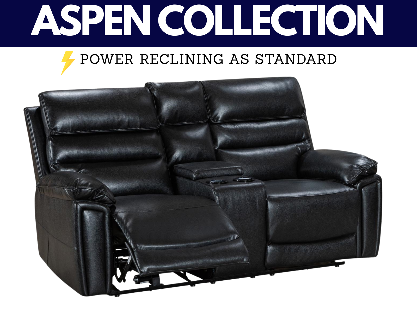 Aspen Power Reclining Collection - Sofa Easy