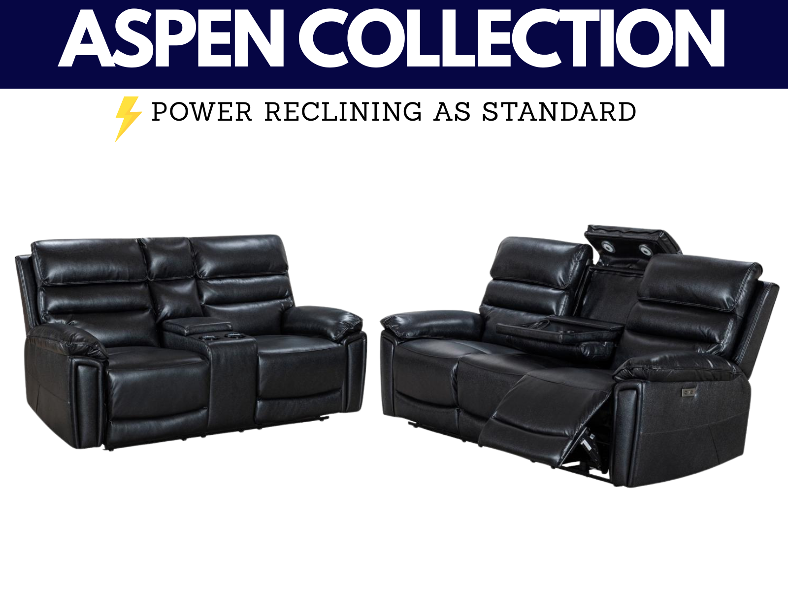 Aspen Power Reclining Collection - Sofa Easy