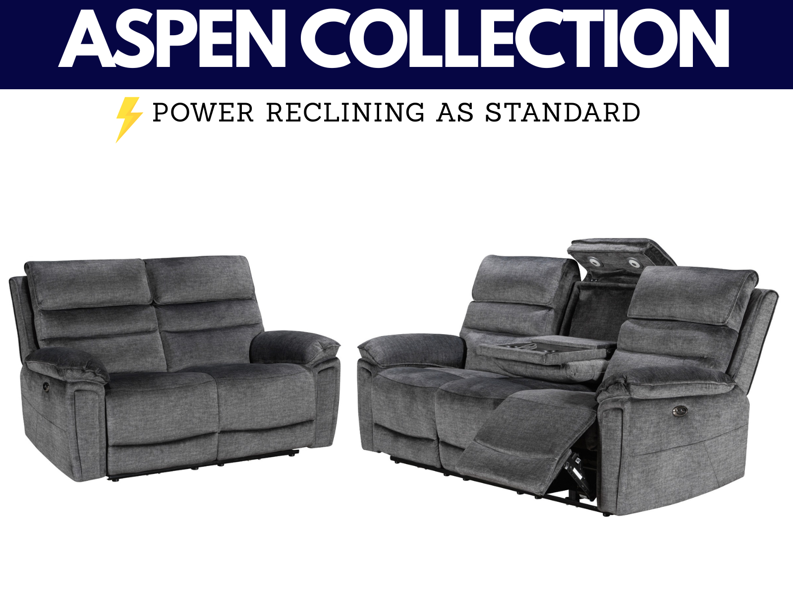 Aspen Power Reclining Collection - Sofa Easy