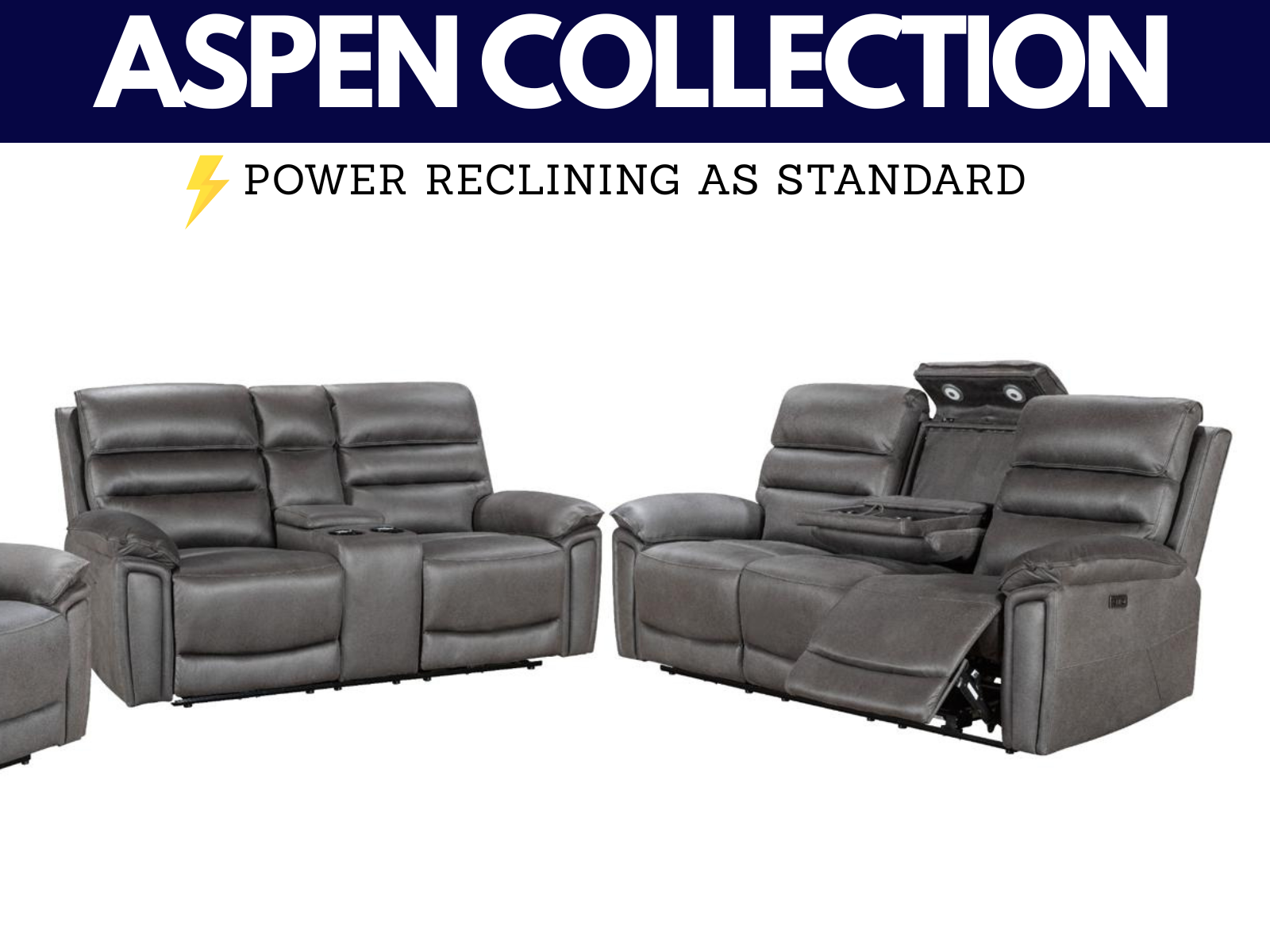 Aspen Power Reclining Collection - Sofa Easy