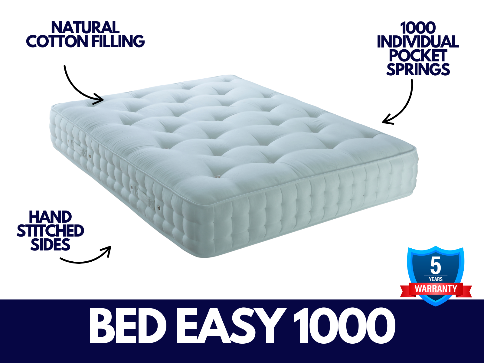 BED EASY 1000 POCKET MATTRESS