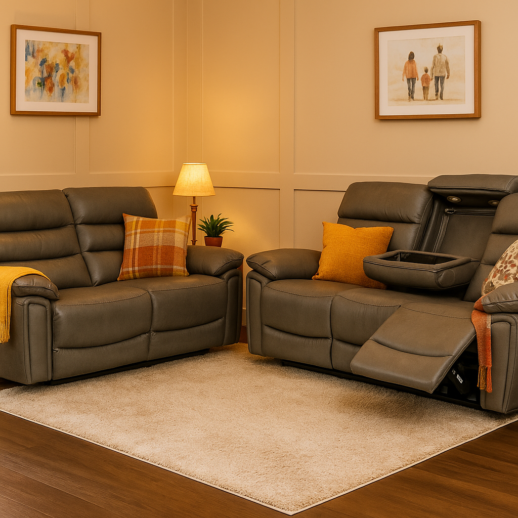 Harmony Leather Sofa Collection - Power Reclining - Sofa Easy