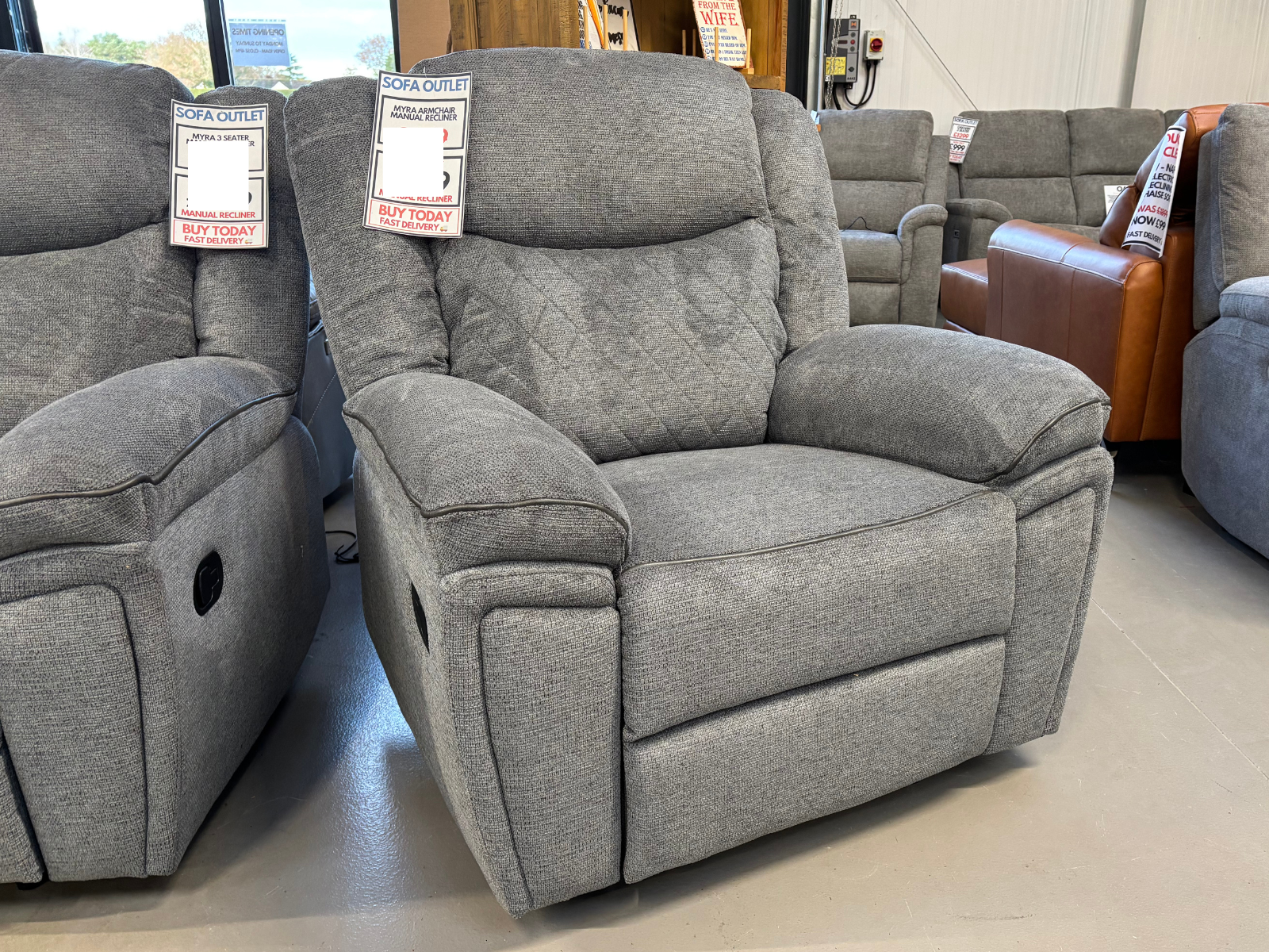 NEW - MAYRA SOFA SET IN GREY - CAN BE PURCHASED SEPARATELY