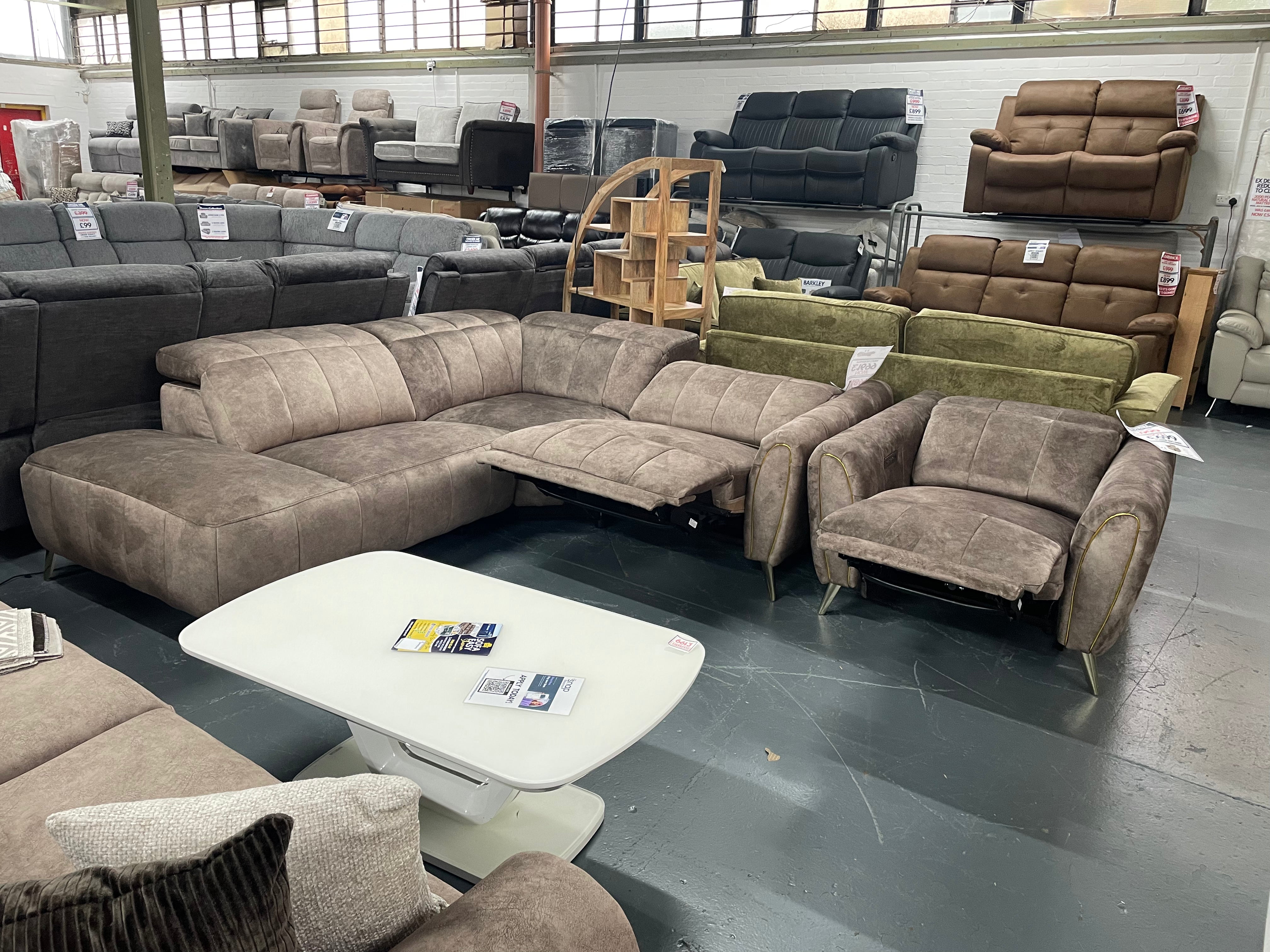 NEW - DFS LIDIA LEFT HAND FACING CORNER + CHAIR - Sofa Easy