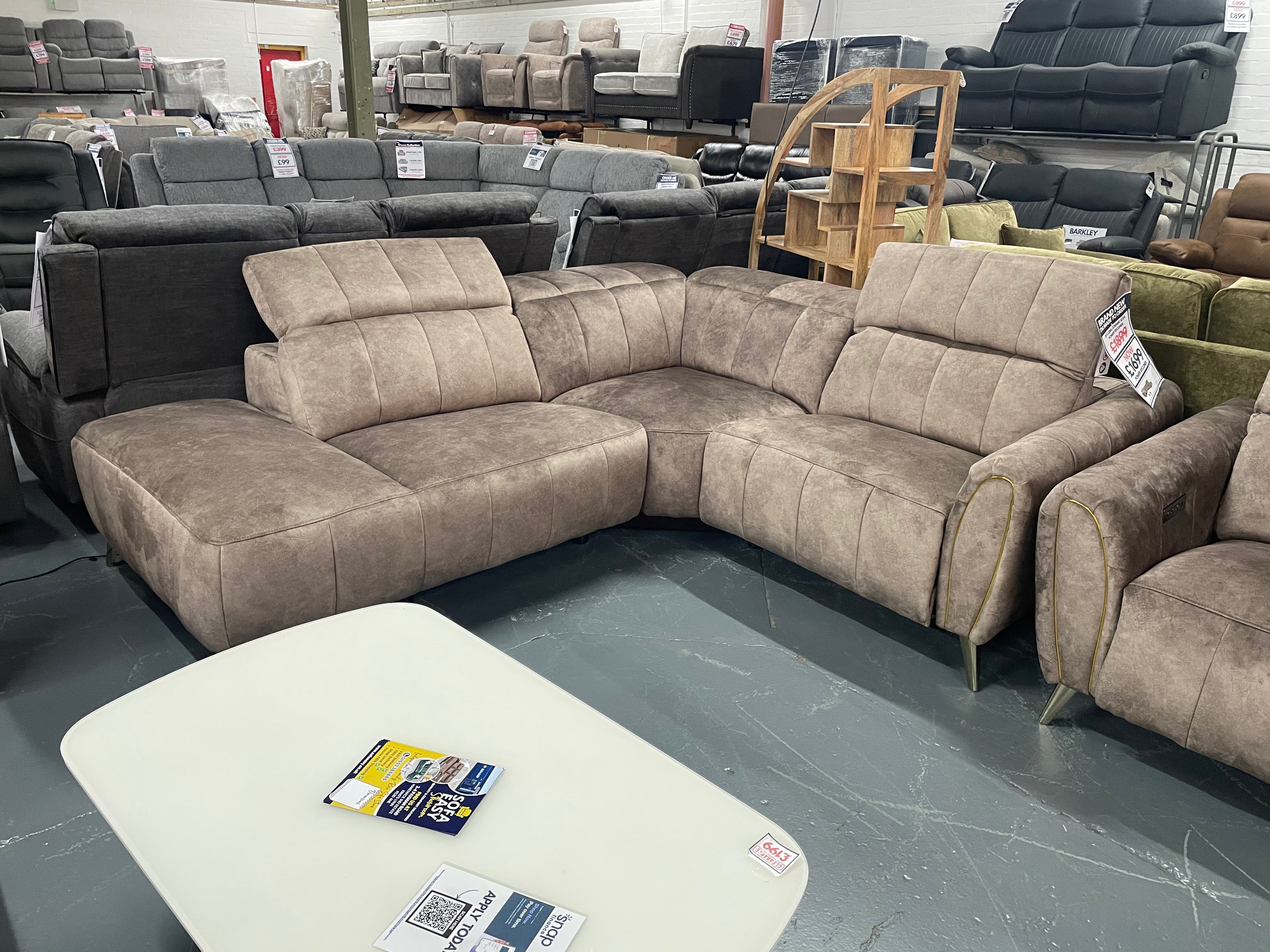 NEW - DFS LIDIA LEFT HAND FACING CORNER + CHAIR - Sofa Easy