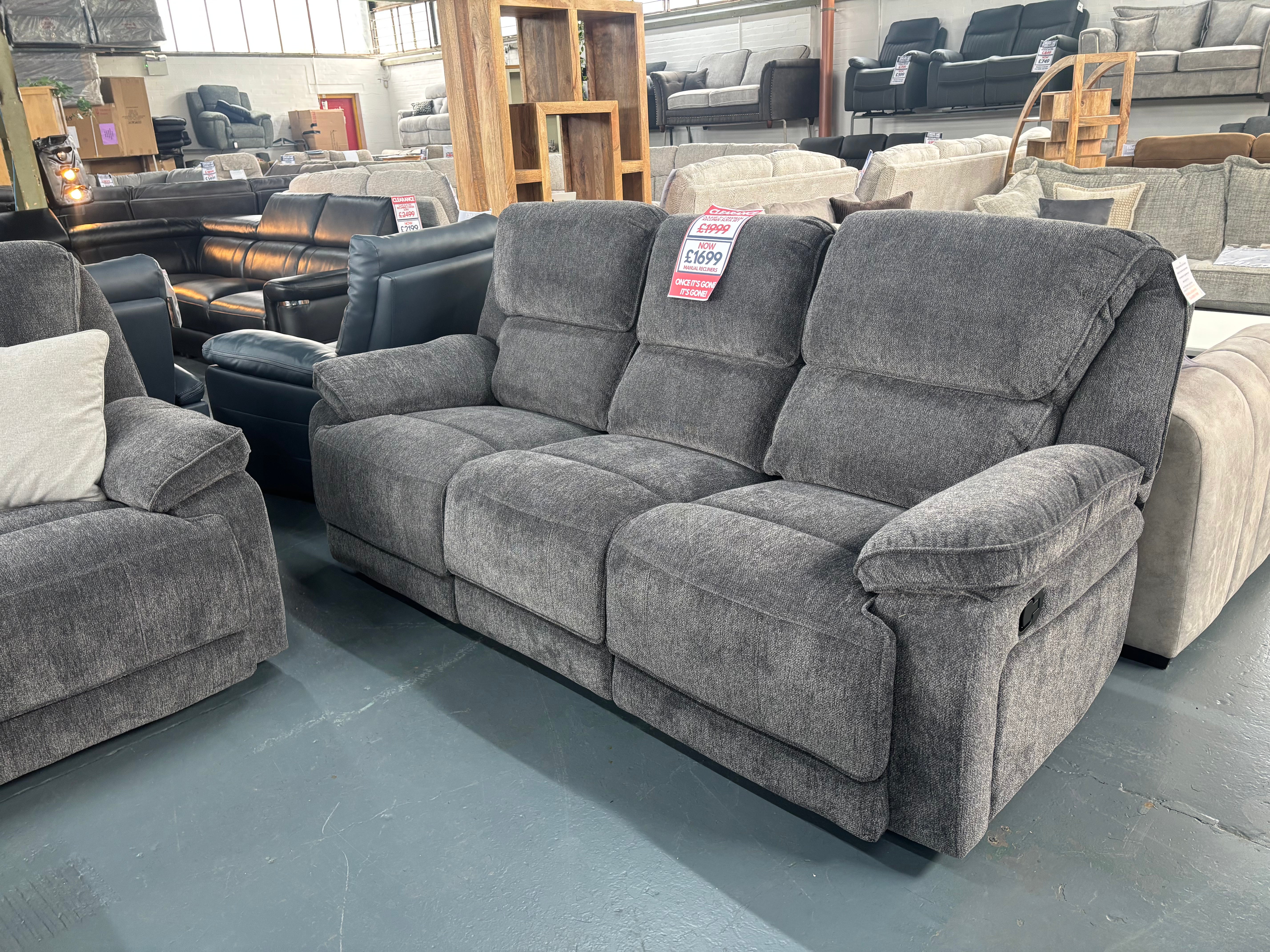Dougie 3 Seater Sofa & 2 Seater Sofa Manual Reclining Set
