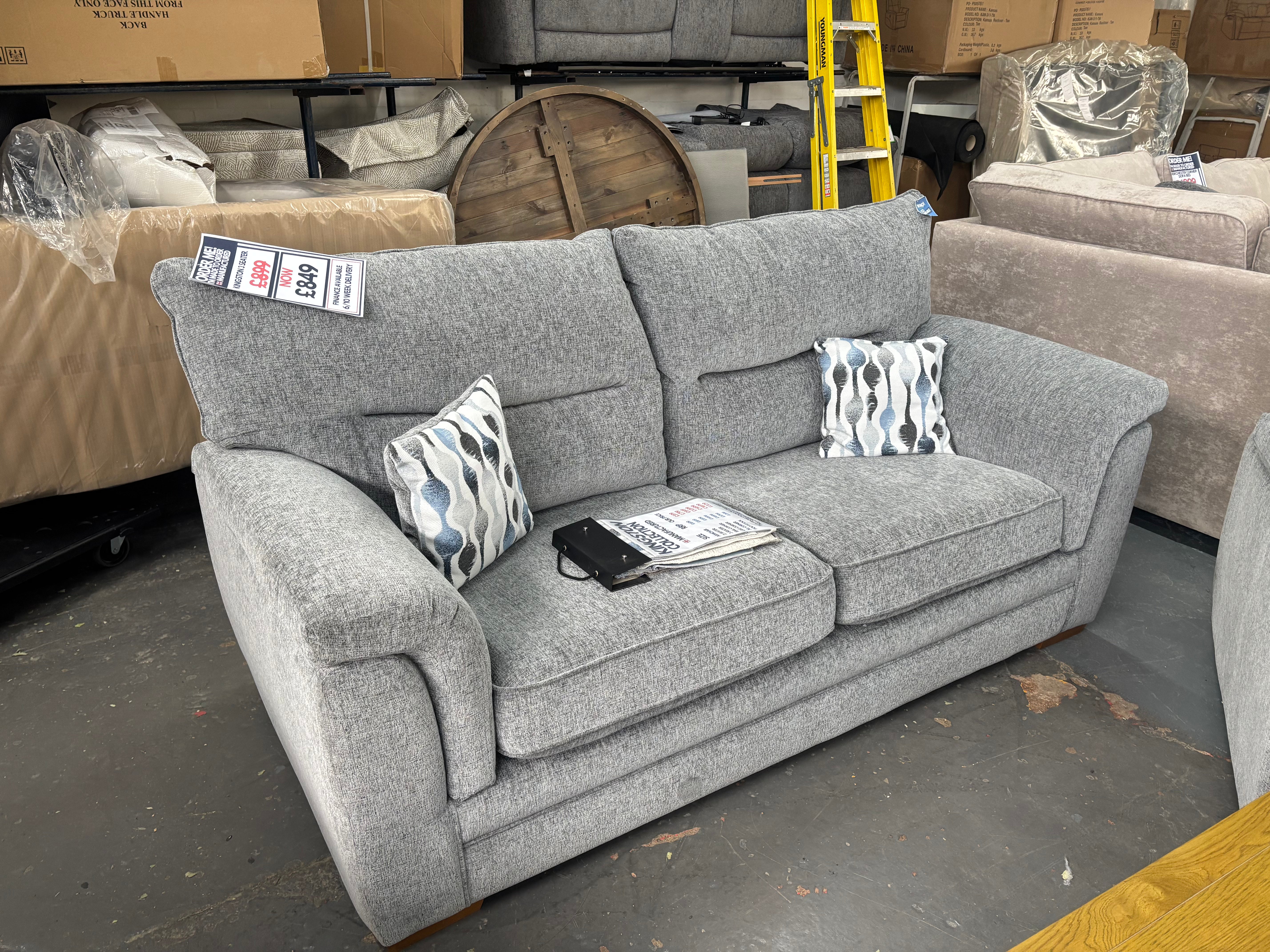 Kingston 3 Seater + 2 Armchairs in Grey