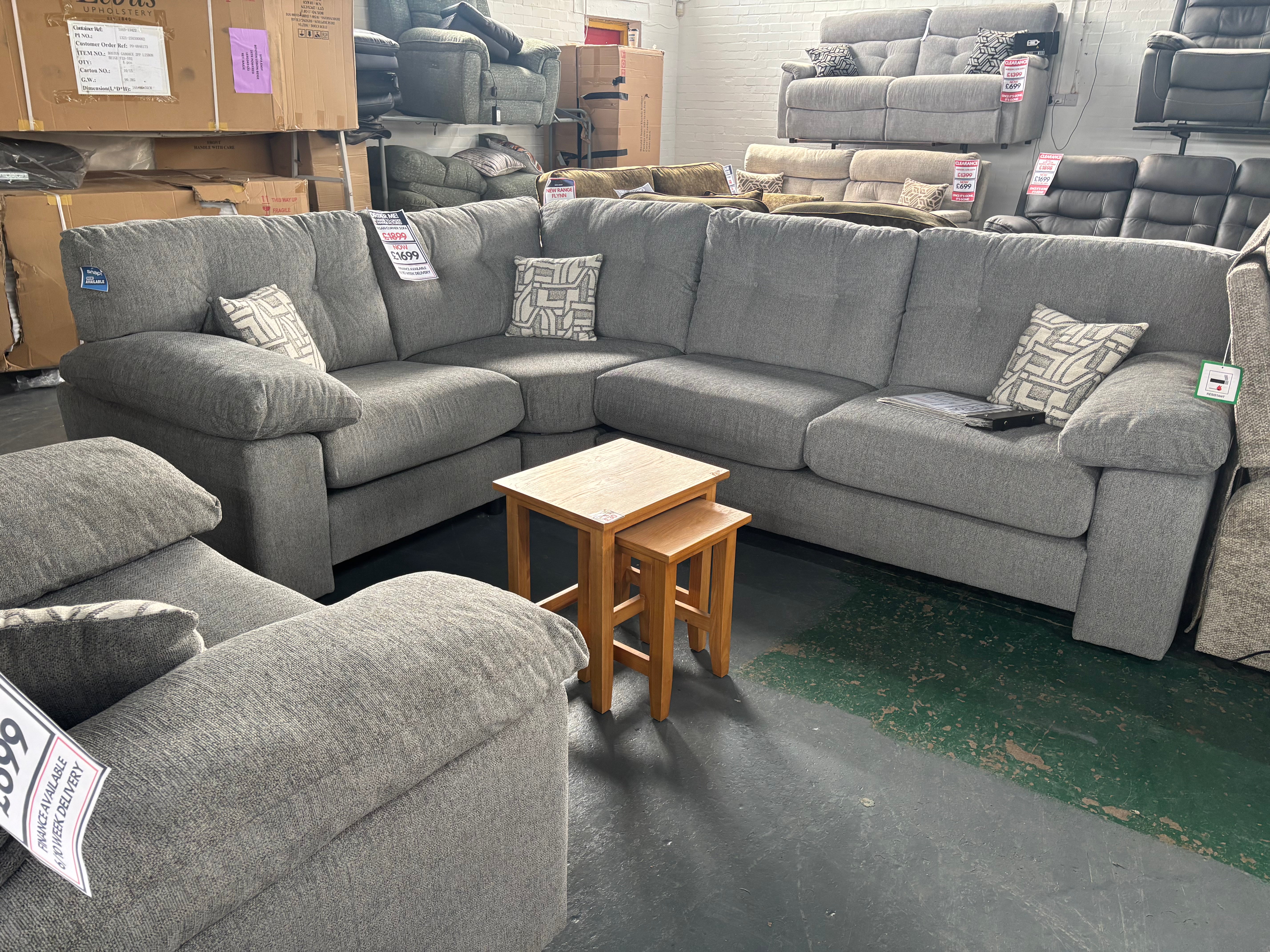 Megan Corner Sofa with matching Armchair