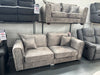 3 Seater + 2 Seater Sofa Set in Silver Fabric - Sofa Easy