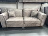 3 Seater + 2 Seater Sofa Set in Silver Fabric - Sofa Easy