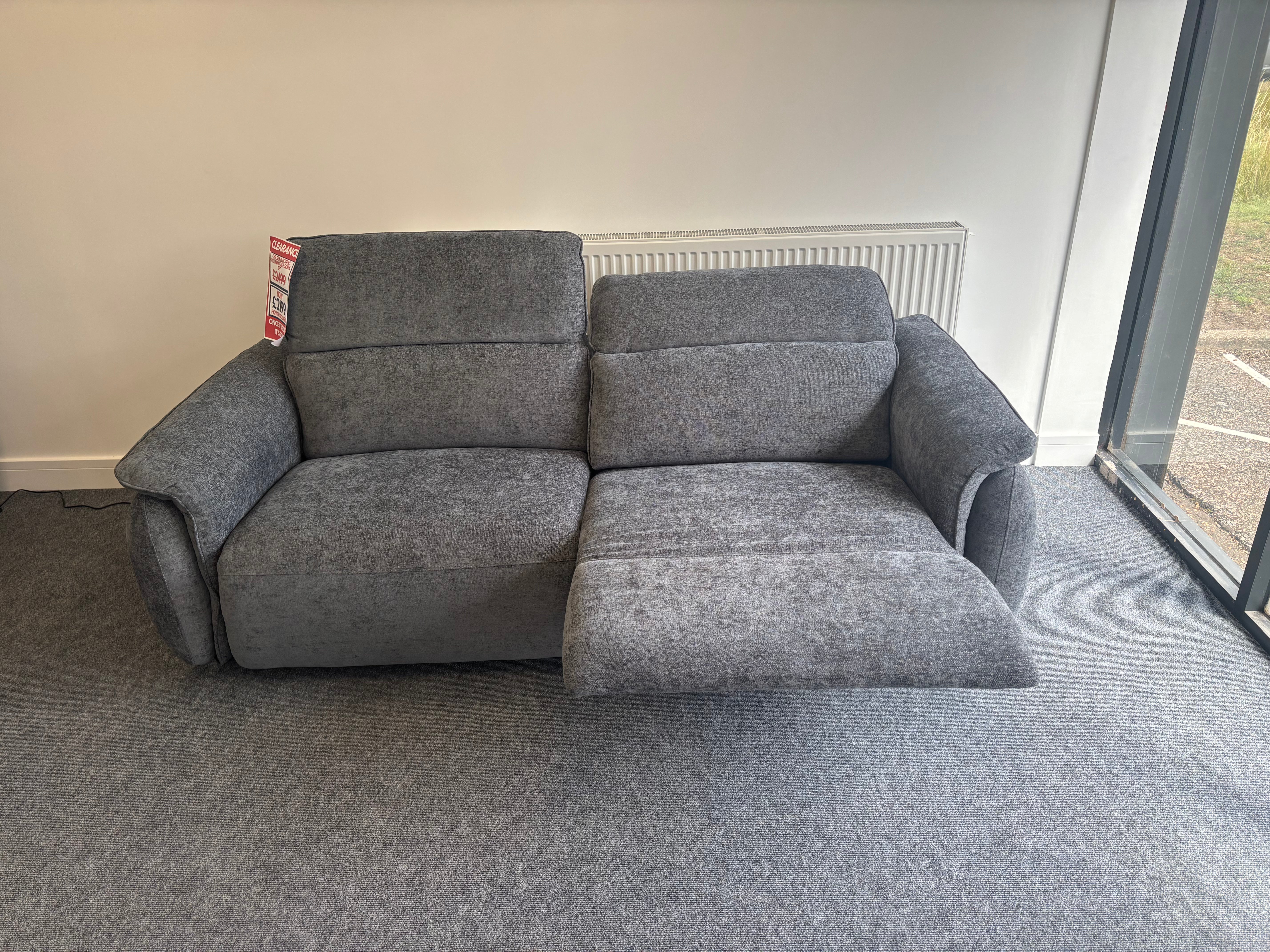 Chelsea 3 seater + 2 seater power Reclining sofa set in grey