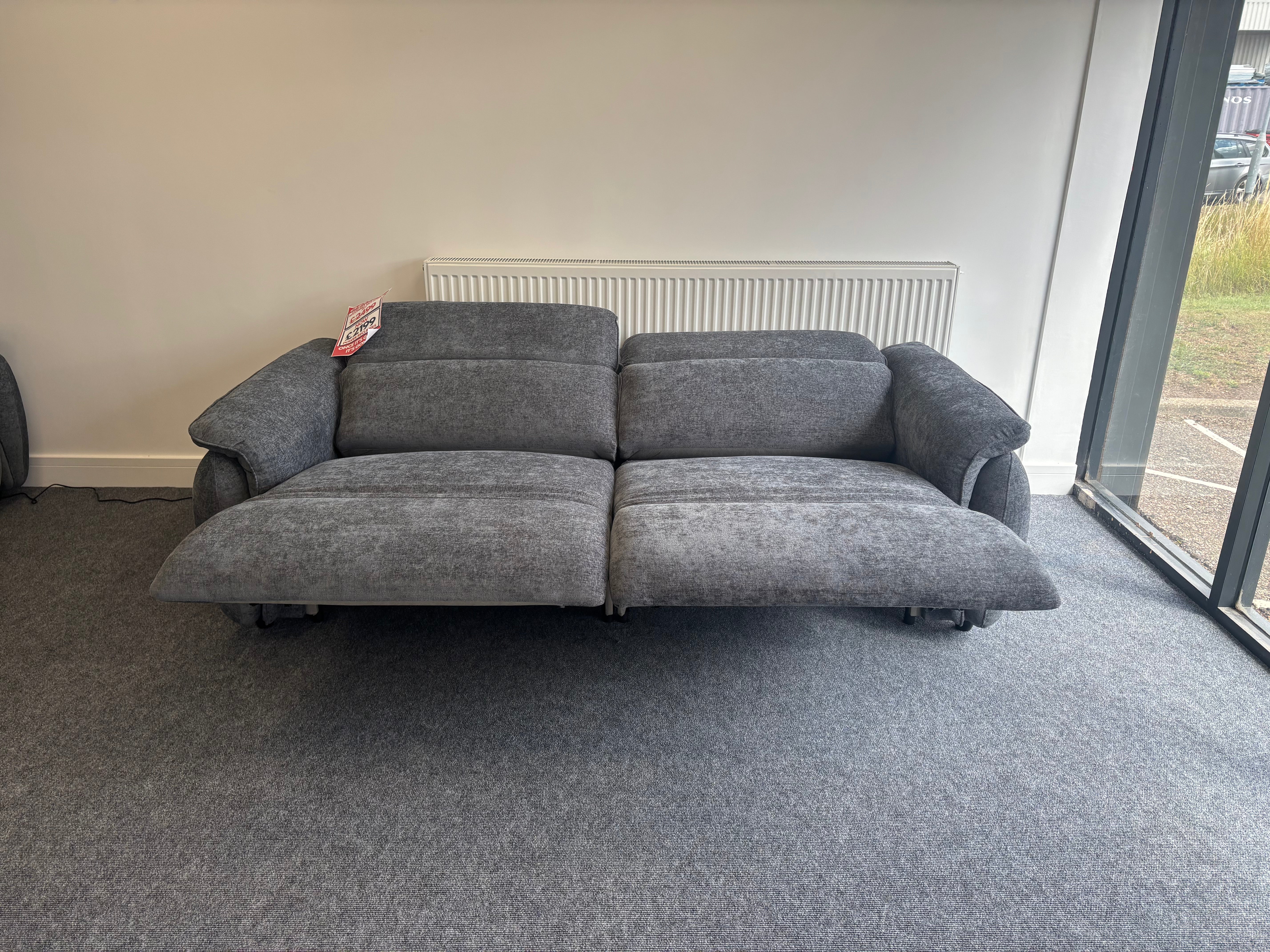 Chelsea 3 seater + 2 seater power Reclining sofa set in grey