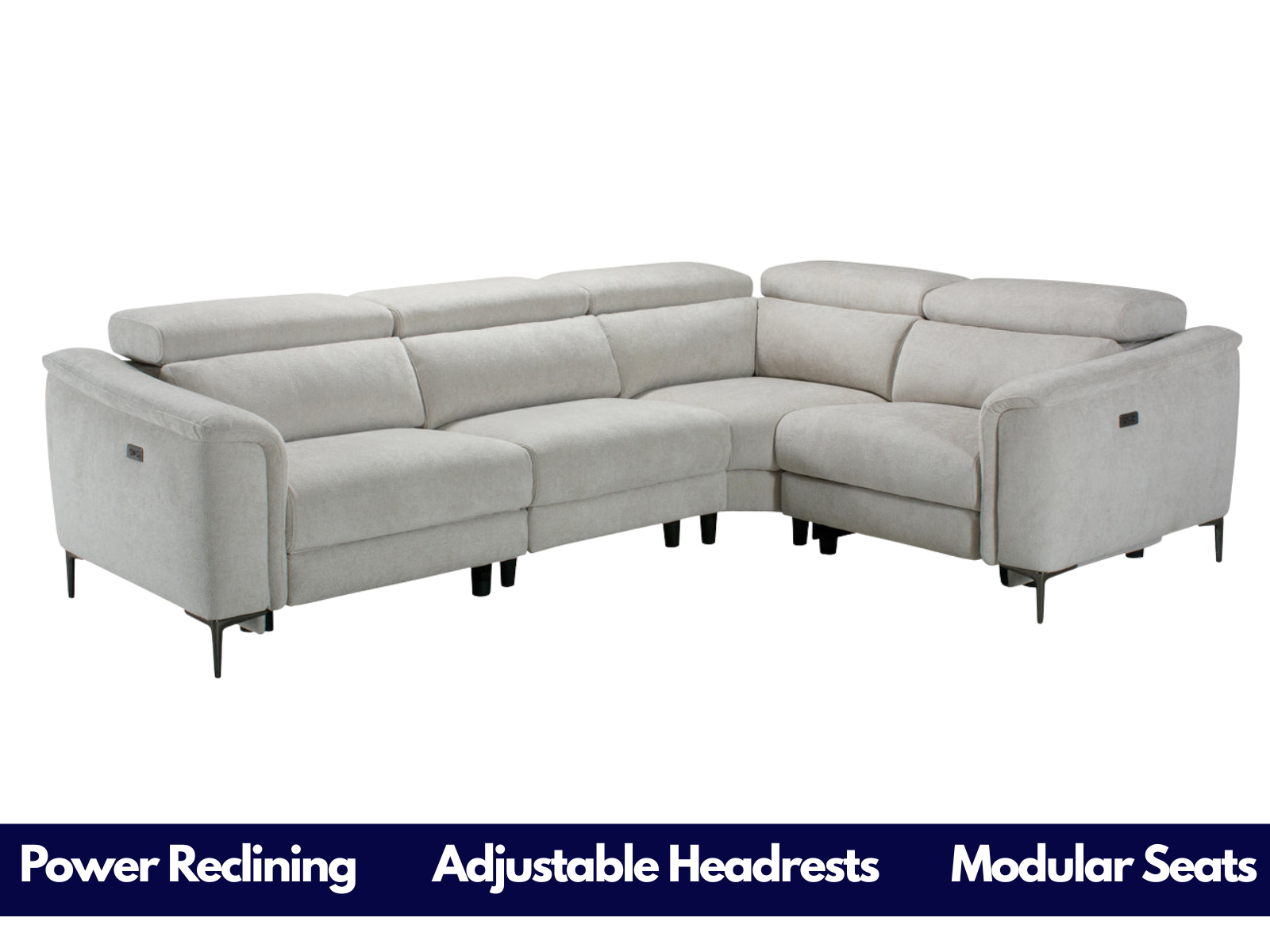Monaco Power Reclining Modular Corner Sofa - Sofa Easy