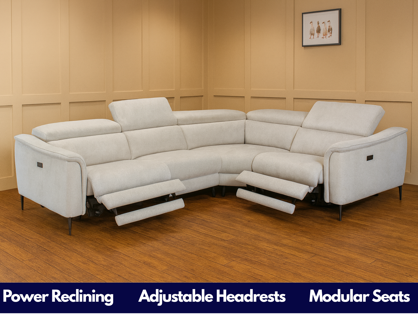 Monaco Power Reclining Modular Corner Sofa - Sofa Easy