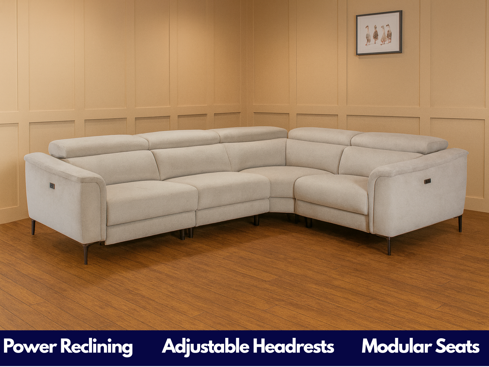 Monaco Power Reclining Modular Corner Sofa - Sofa Easy