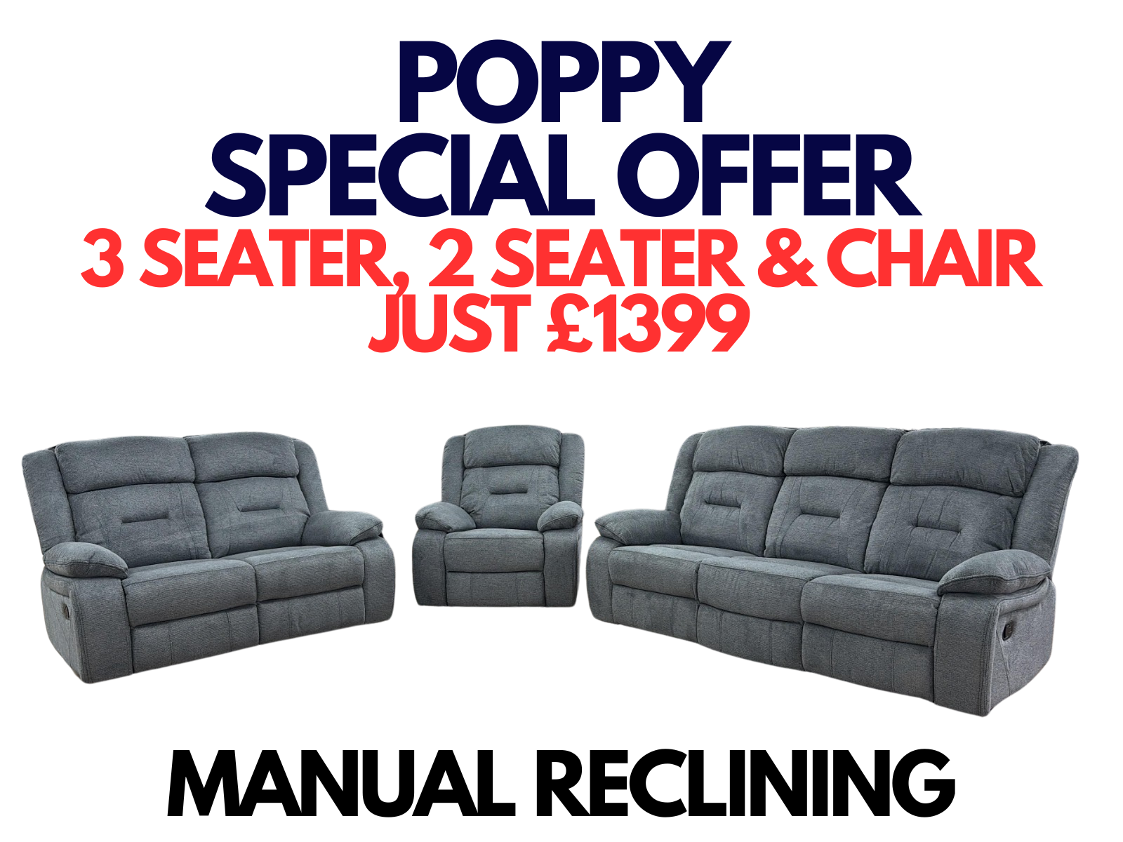 POPPY RECLINING SET - SPECIAL OFFER