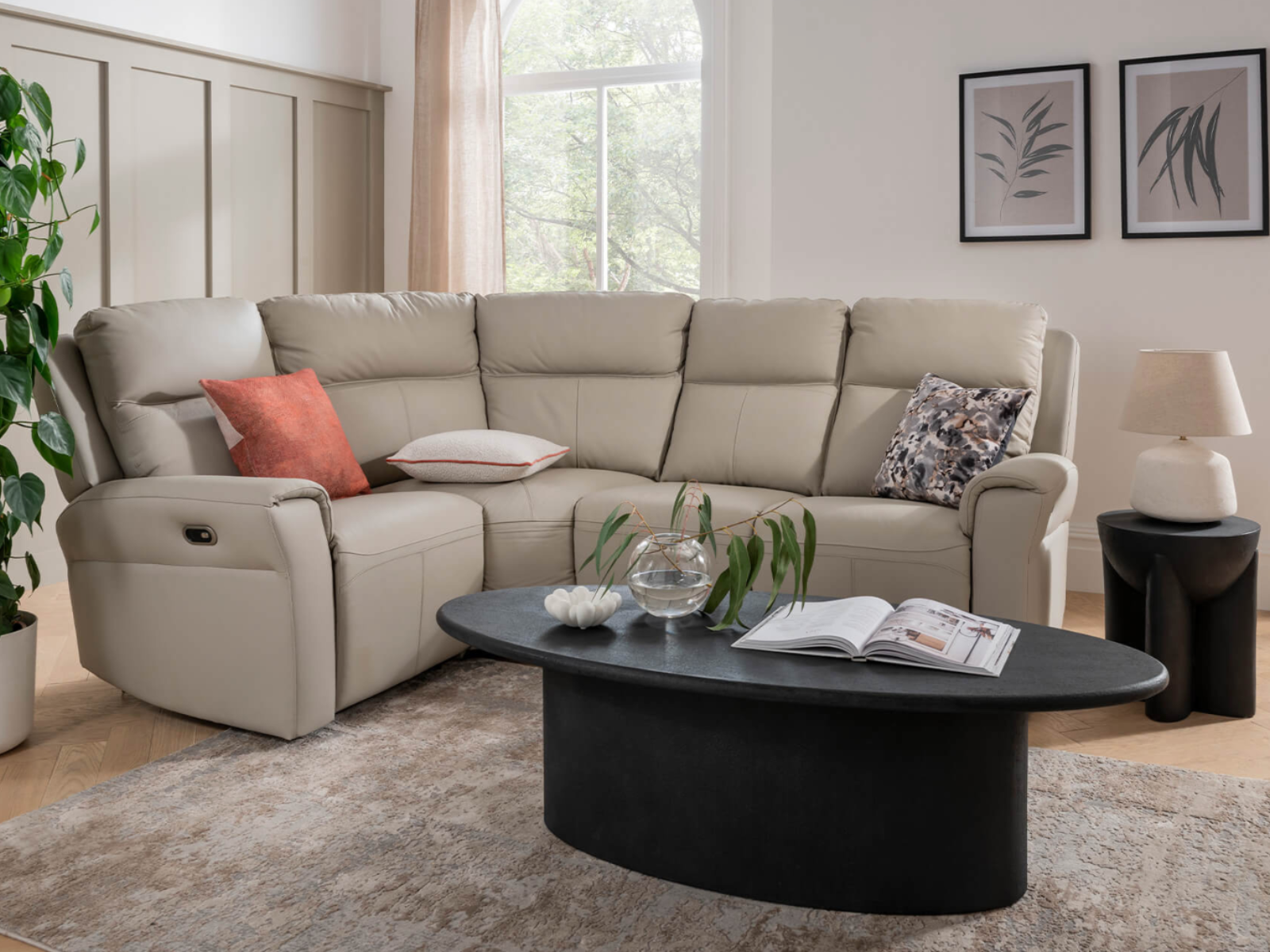 Sofia Leather Collection - Grey or Cashmere Colours - Sofa Easy