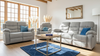 Stanley Manual Reclining Sofa Set in Light Grey - Sofa Easy