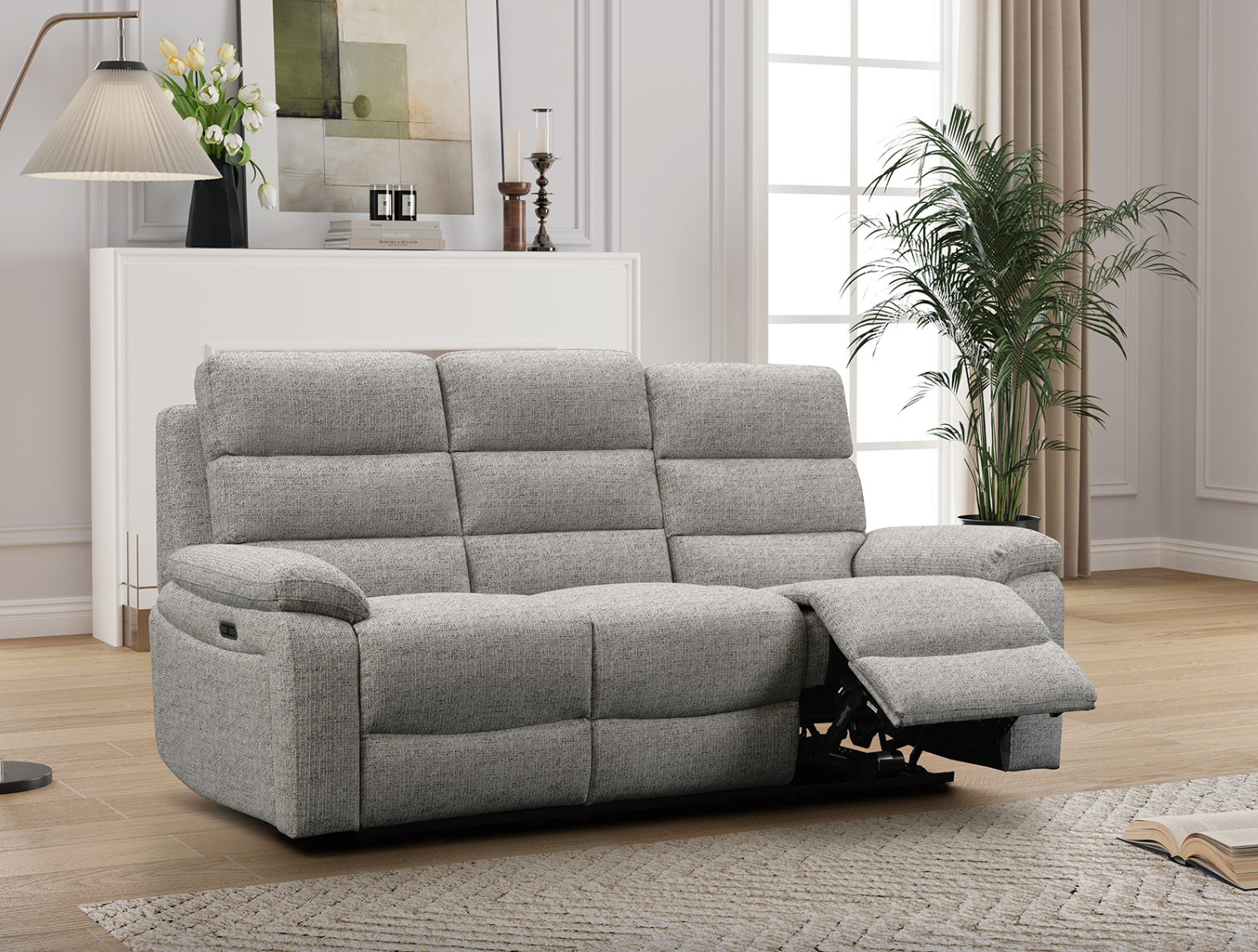 Westbury Fabric Power Reclining Suite - Sofa Easy