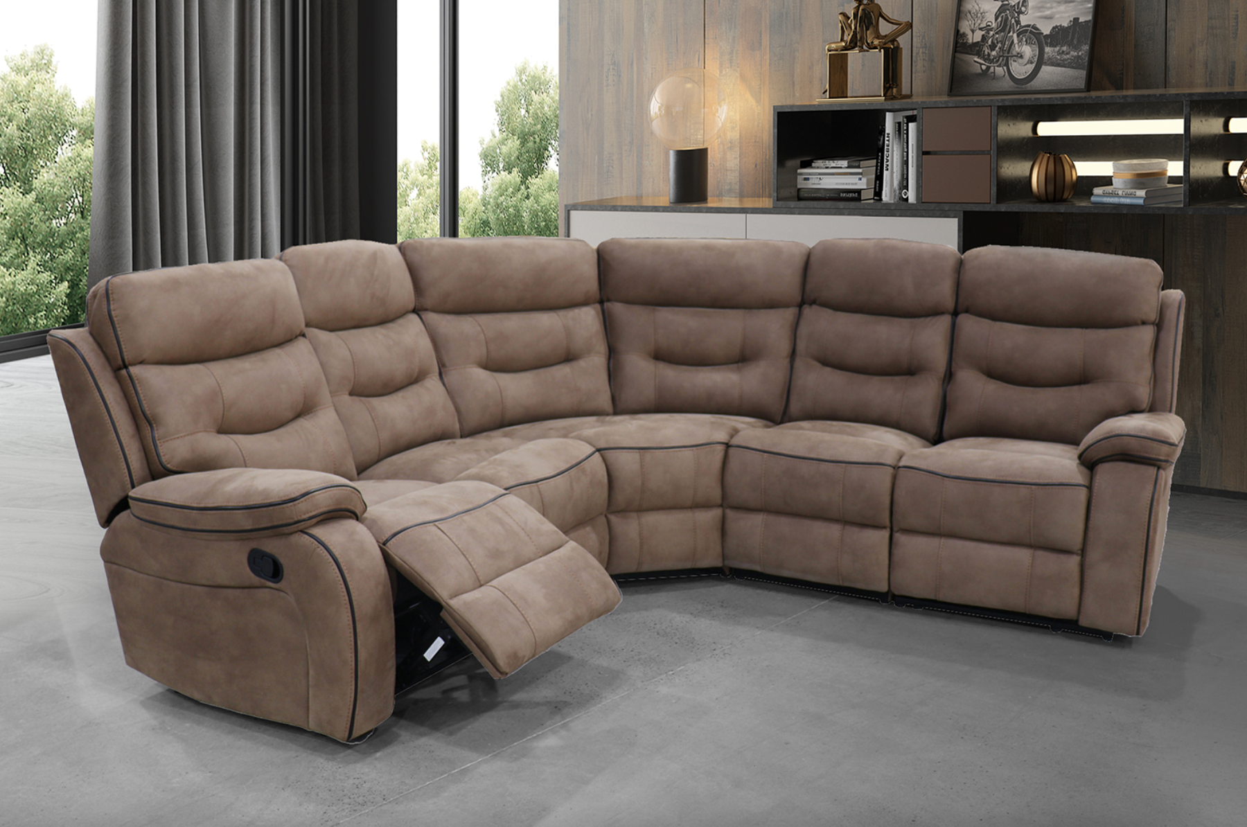 Gabriella Manual Reclining Corner Sofa - Sofa Easy