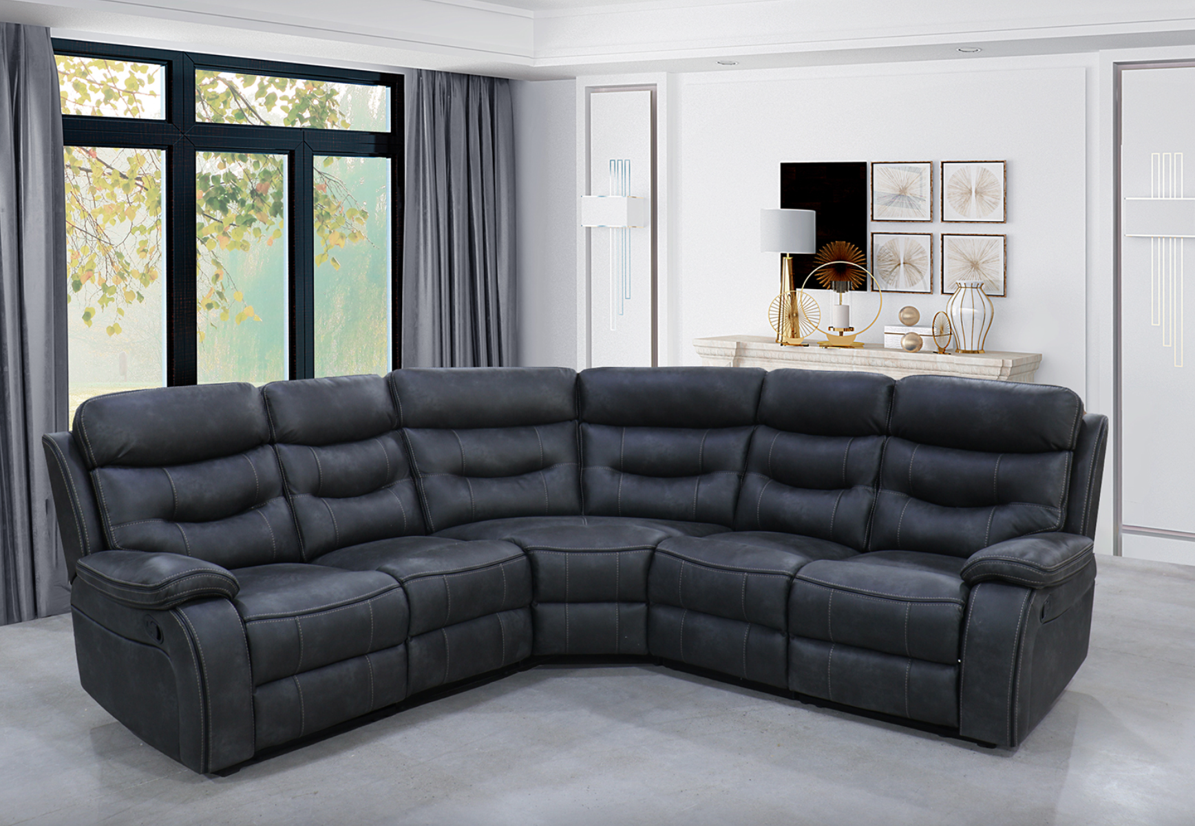 Gabriella Manual Reclining Corner Sofa - Sofa Easy