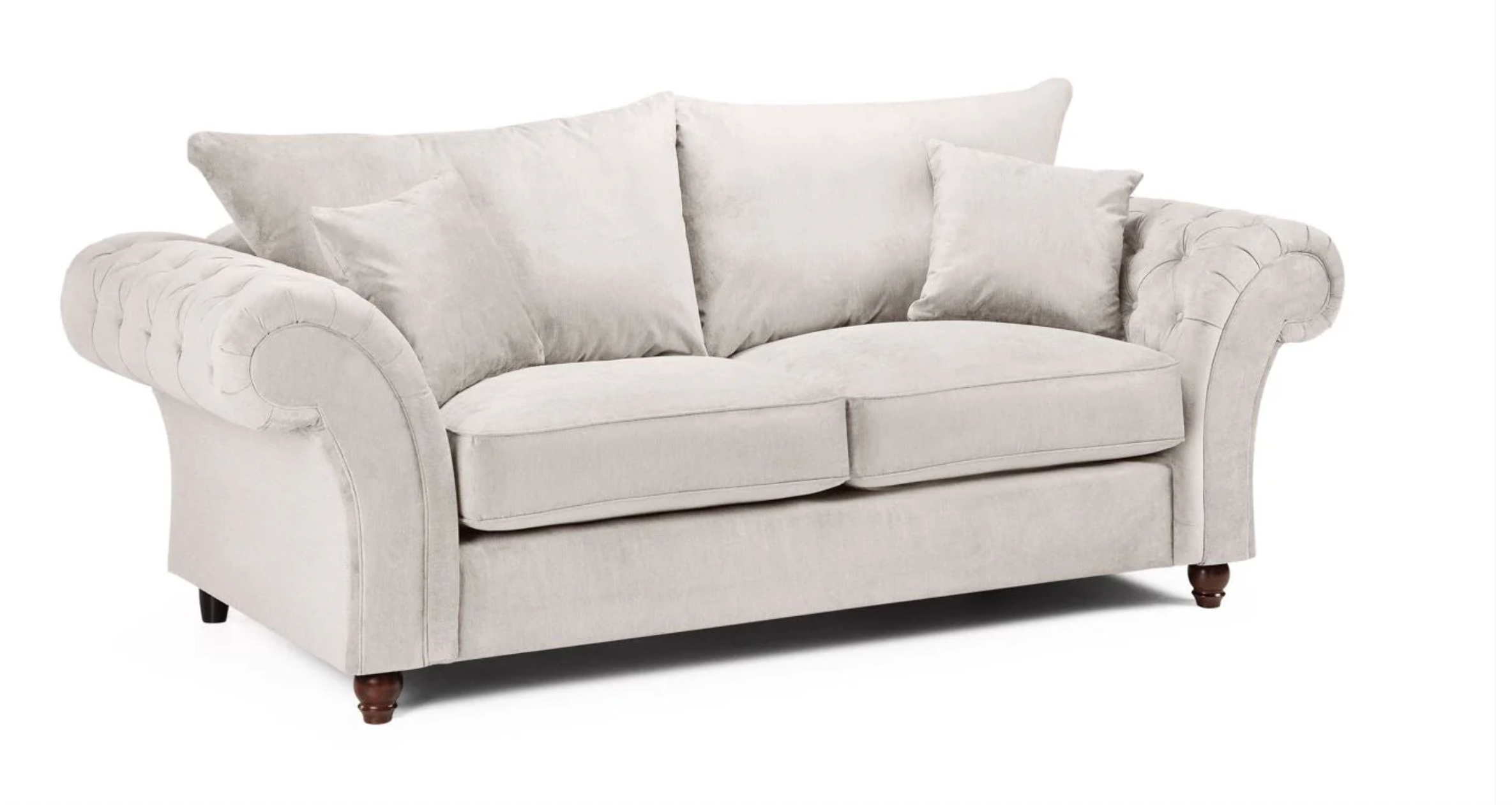 Windsor Fullback Sofa Stone 3 Seater - Sofa Easy