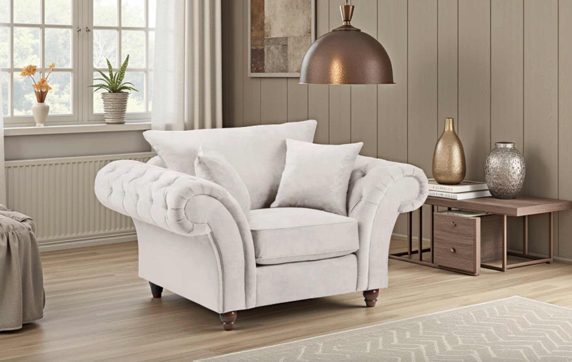 Windsor Fullback Sofa Stone Armchair - Sofa Easy