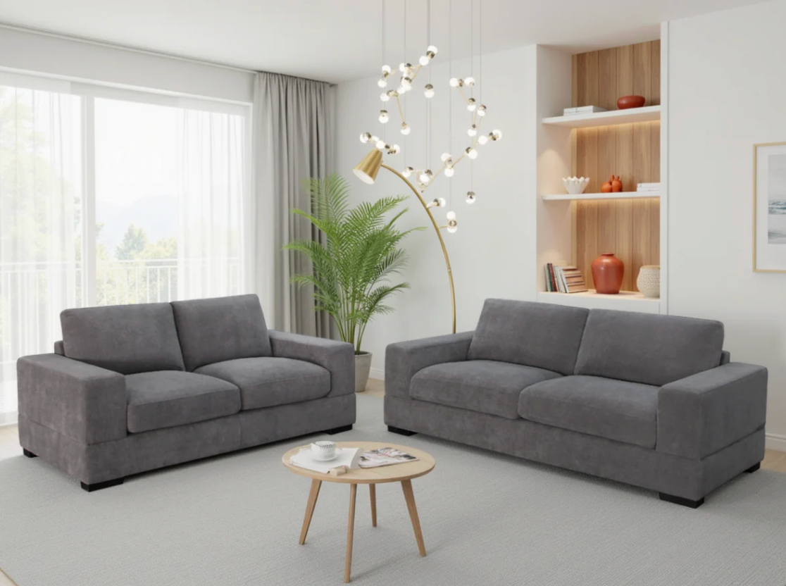 Westminster Sofa Grey 3+2 Set - Sofa Easy