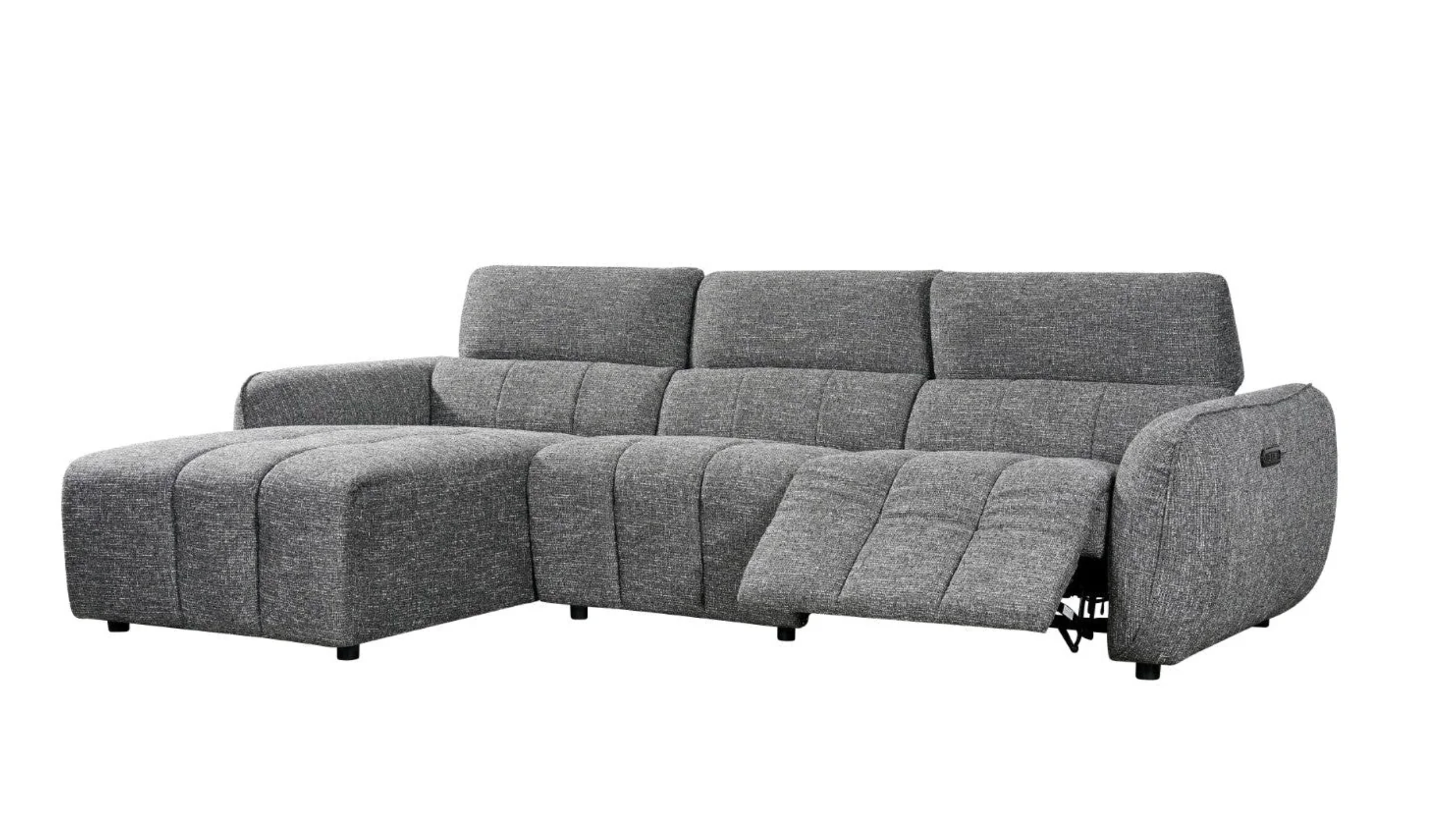 Turin Electric Recliner Sofa Charcoal Left Hand - Sofa Easy