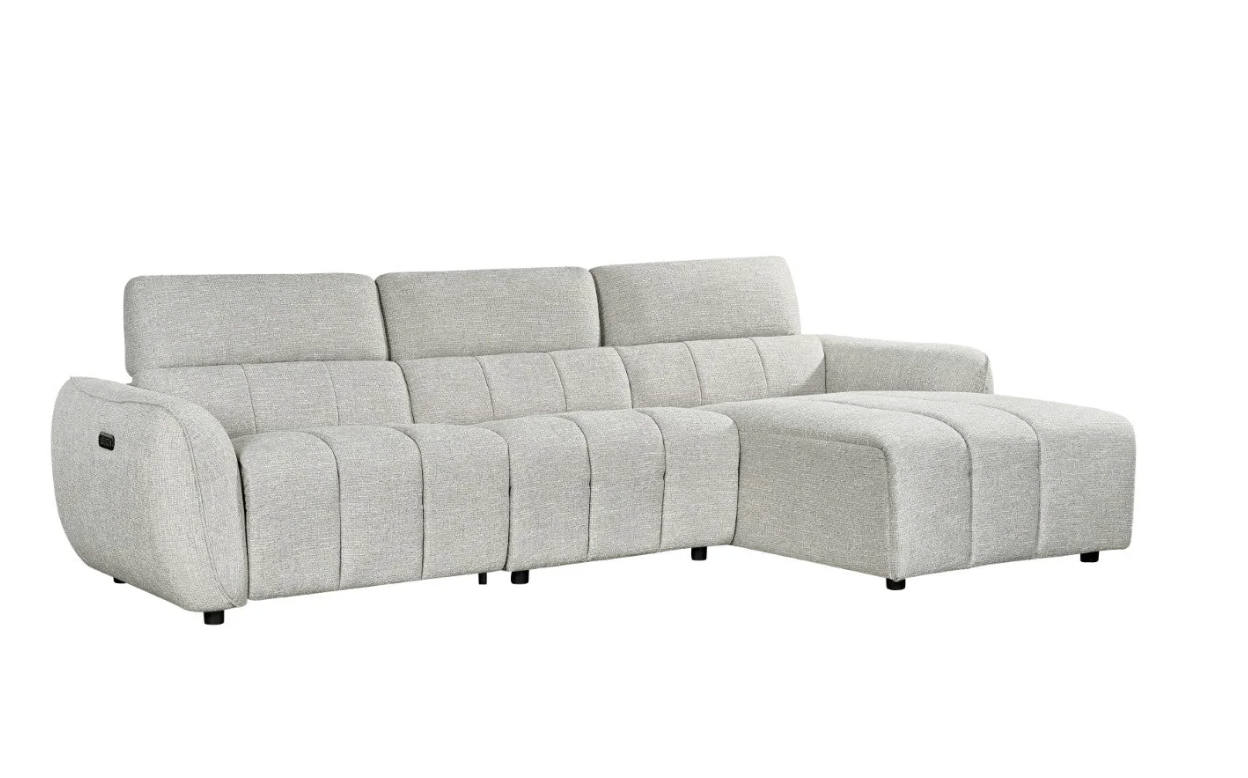 Turin Electric Recliner Sofa Silver Right Hand - Sofa Easy