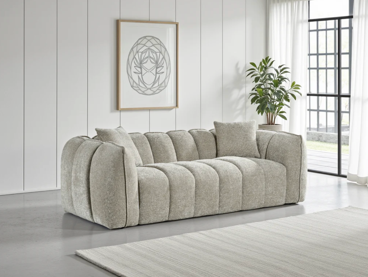 Venice Sofa Beige 3 Seater - Sofa Easy