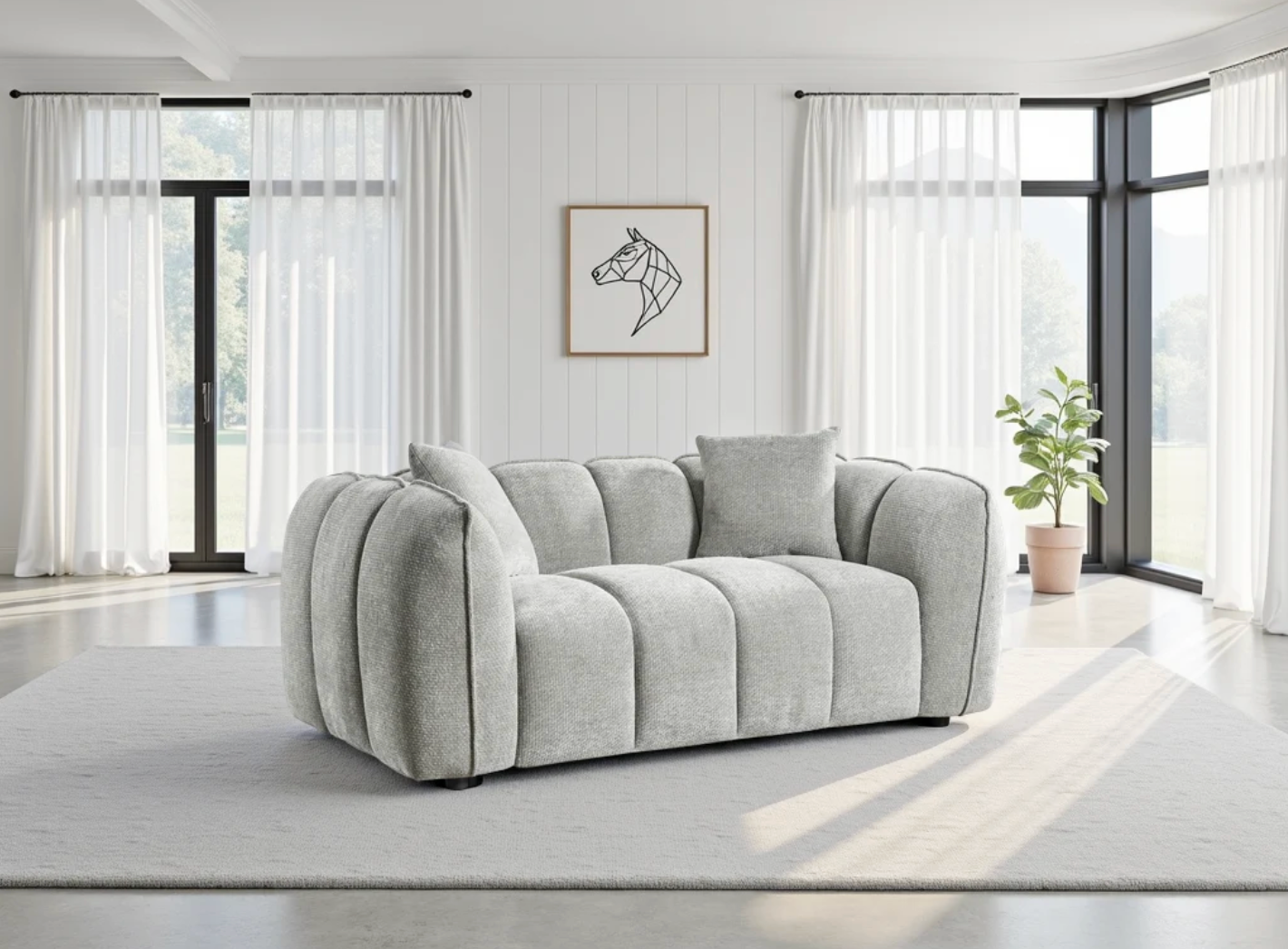 Venice Sofa Grey 2 Seater - Sofa Easy