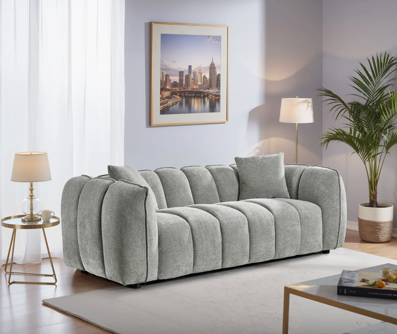 Venice Sofa Grey 3 Seater - Sofa Easy