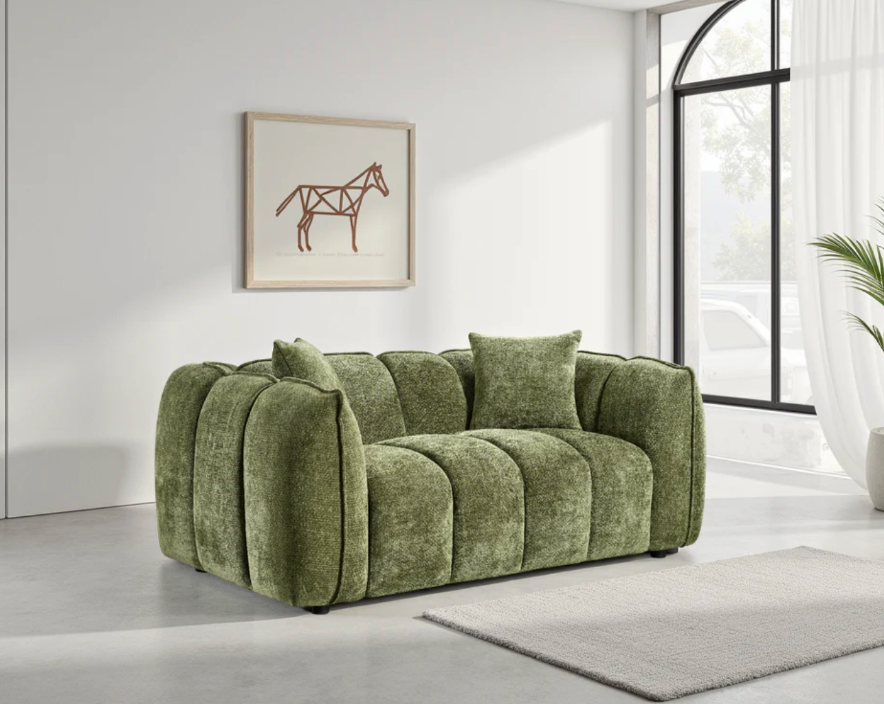 Venice Sofa Olive 2 Seater - Sofa Easy