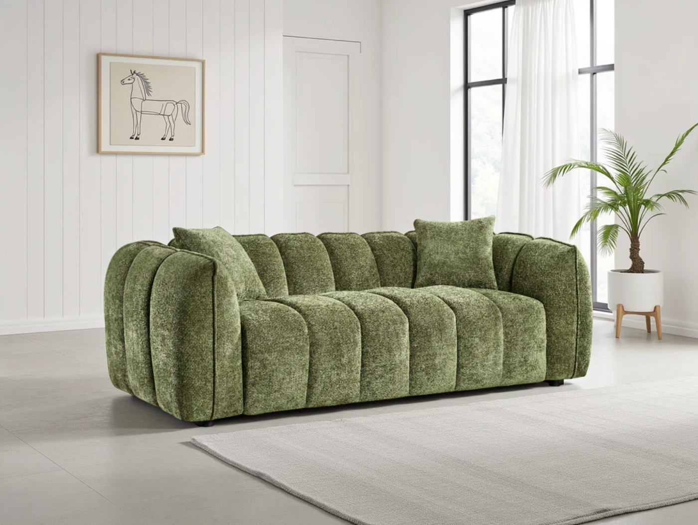 Venice Sofa Olive 3 Seater - Sofa Easy