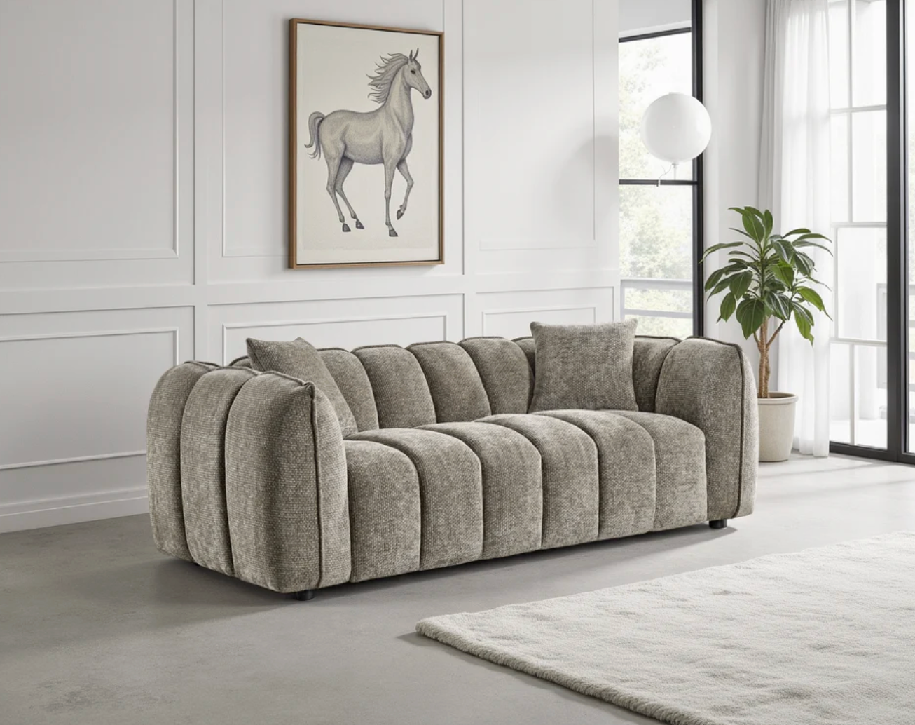Venice Sofa Mocha 3 Seater - Sofa Easy