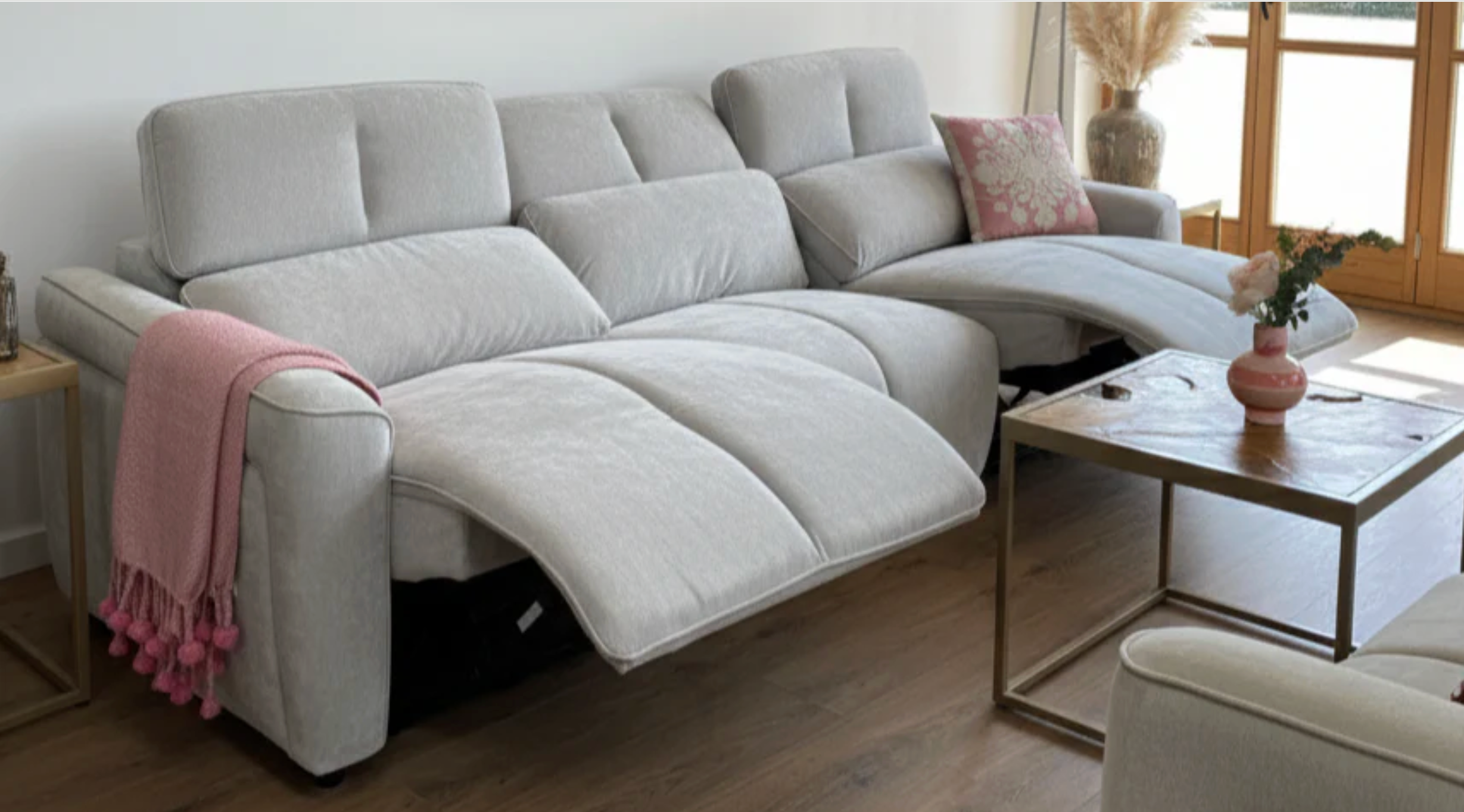 Soho Electric Recliner Sofa Grey 3 Seater - Sofa Easy