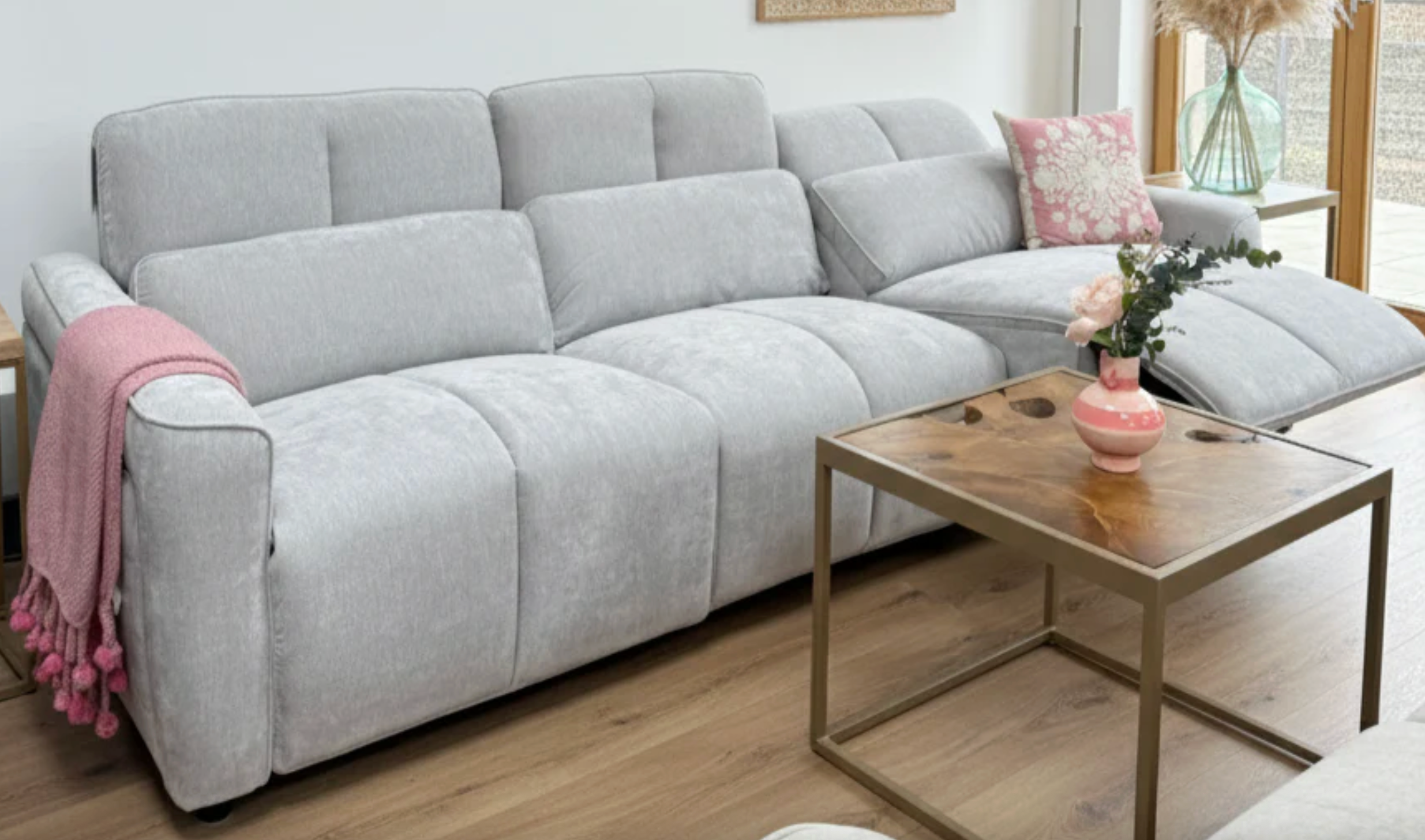 Soho Electric Recliner Sofa Grey 3 Seater - Sofa Easy