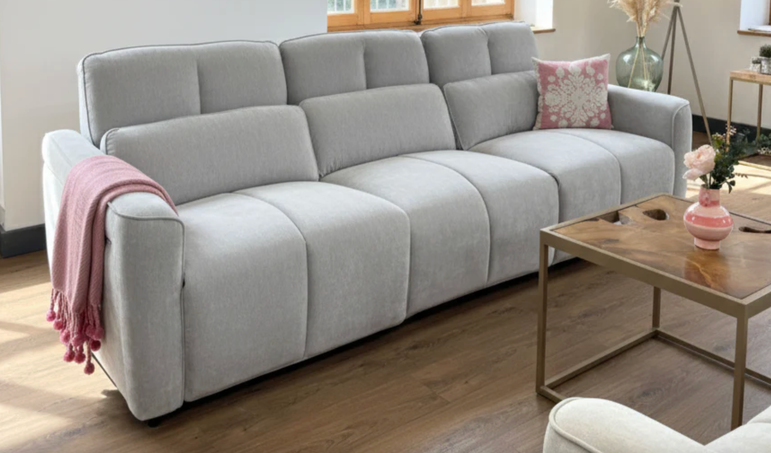 Soho Electric Recliner Sofa Grey 3 Seater - Sofa Easy