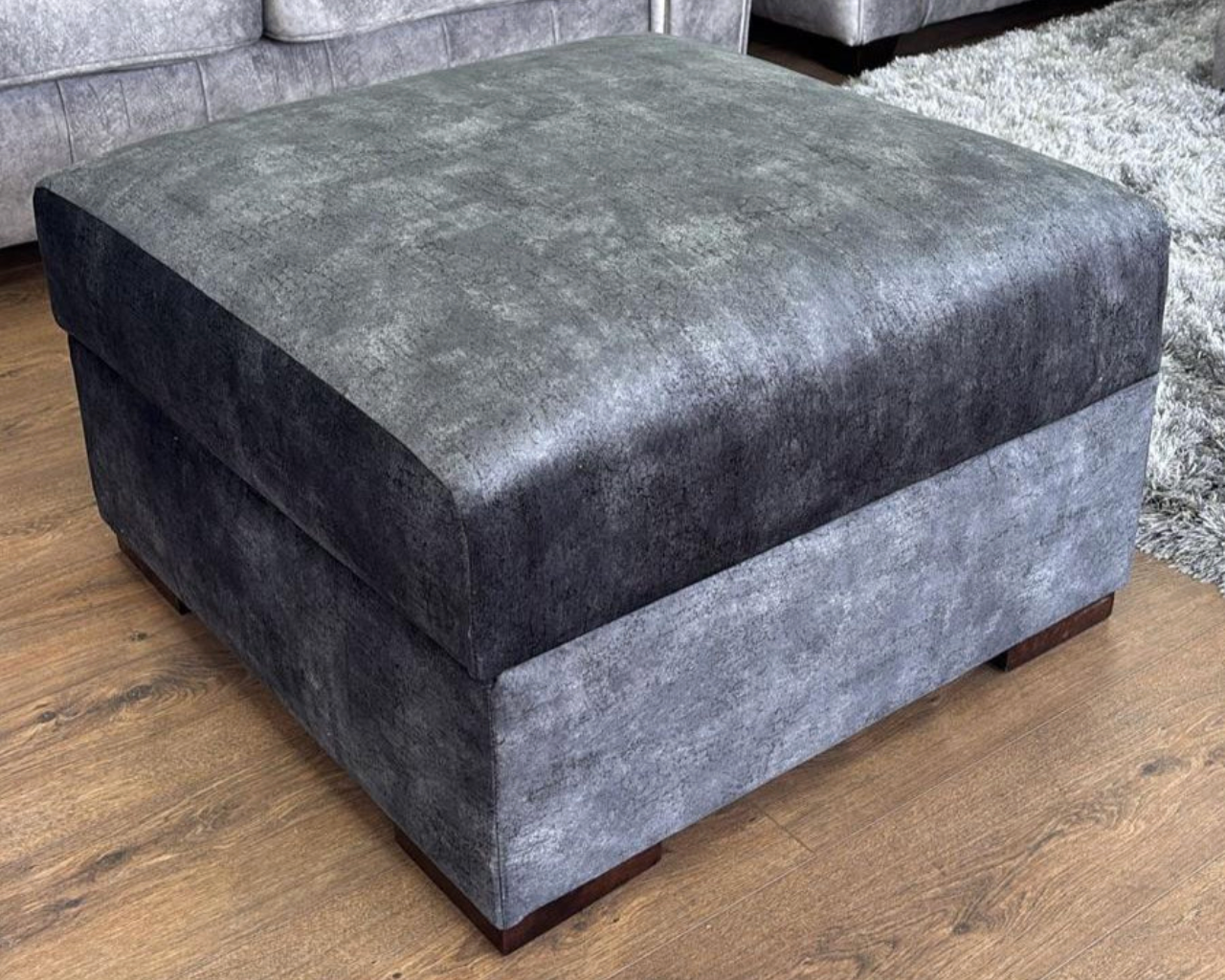 Serena Sofa Black Footstool - Sofa Easy