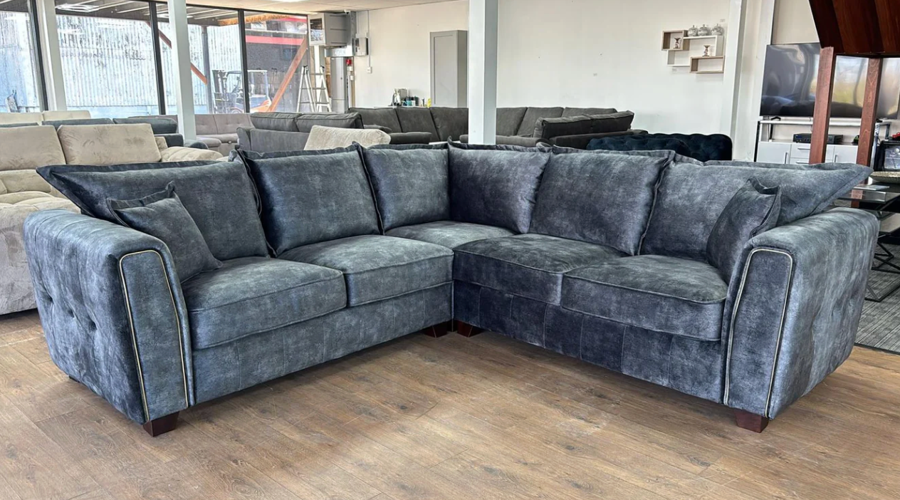 Serena Sofa Black Large Corner - Sofa Easy